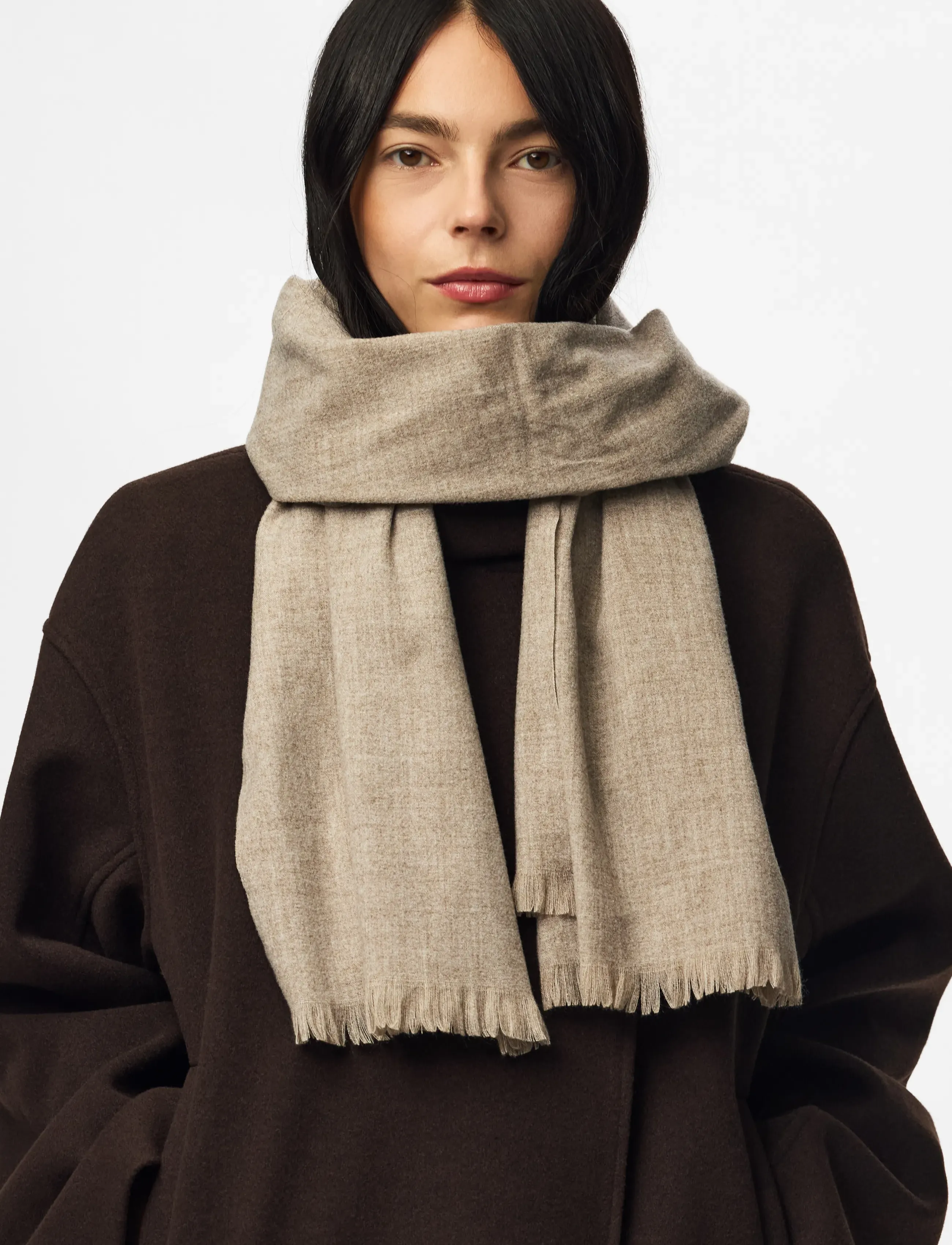 Pieces - PCDIANA LONG SCARF NOOS BC - winter scarves - greige - 4