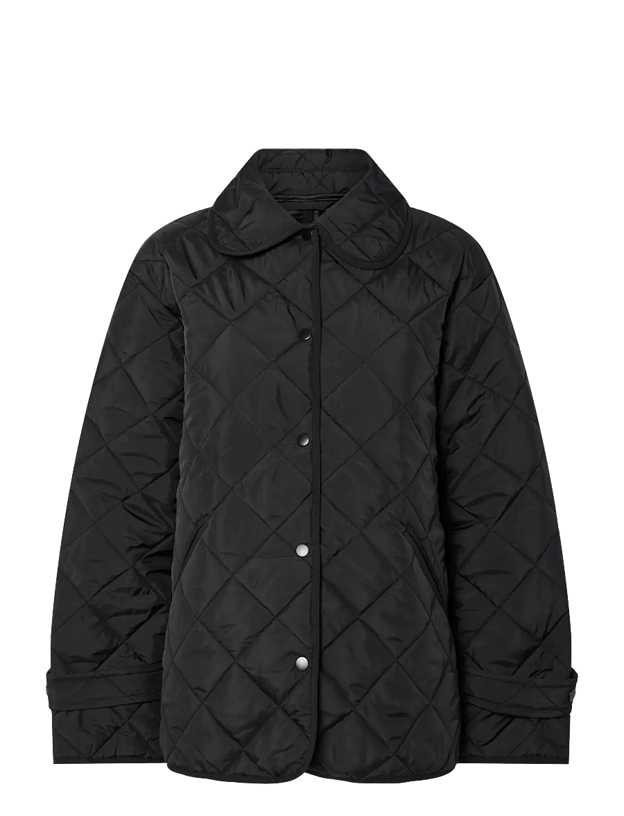 Pieces - PCEMILY SHORT QUILTED JACKET NOOS BC - frühlingsjacken - black - 1