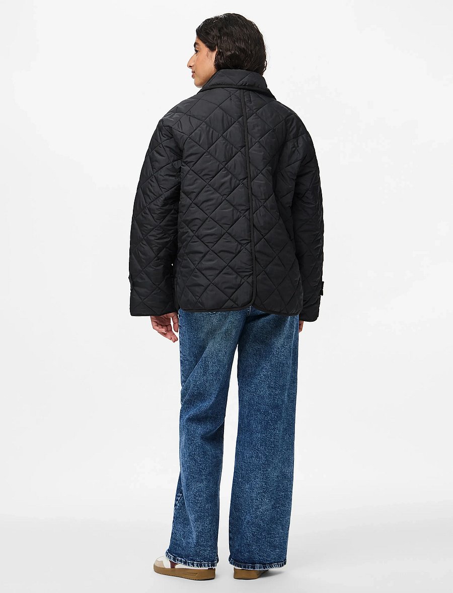 Pieces - PCEMILY SHORT QUILTED JACKET NOOS BC - frühlingsjacken - black - 3