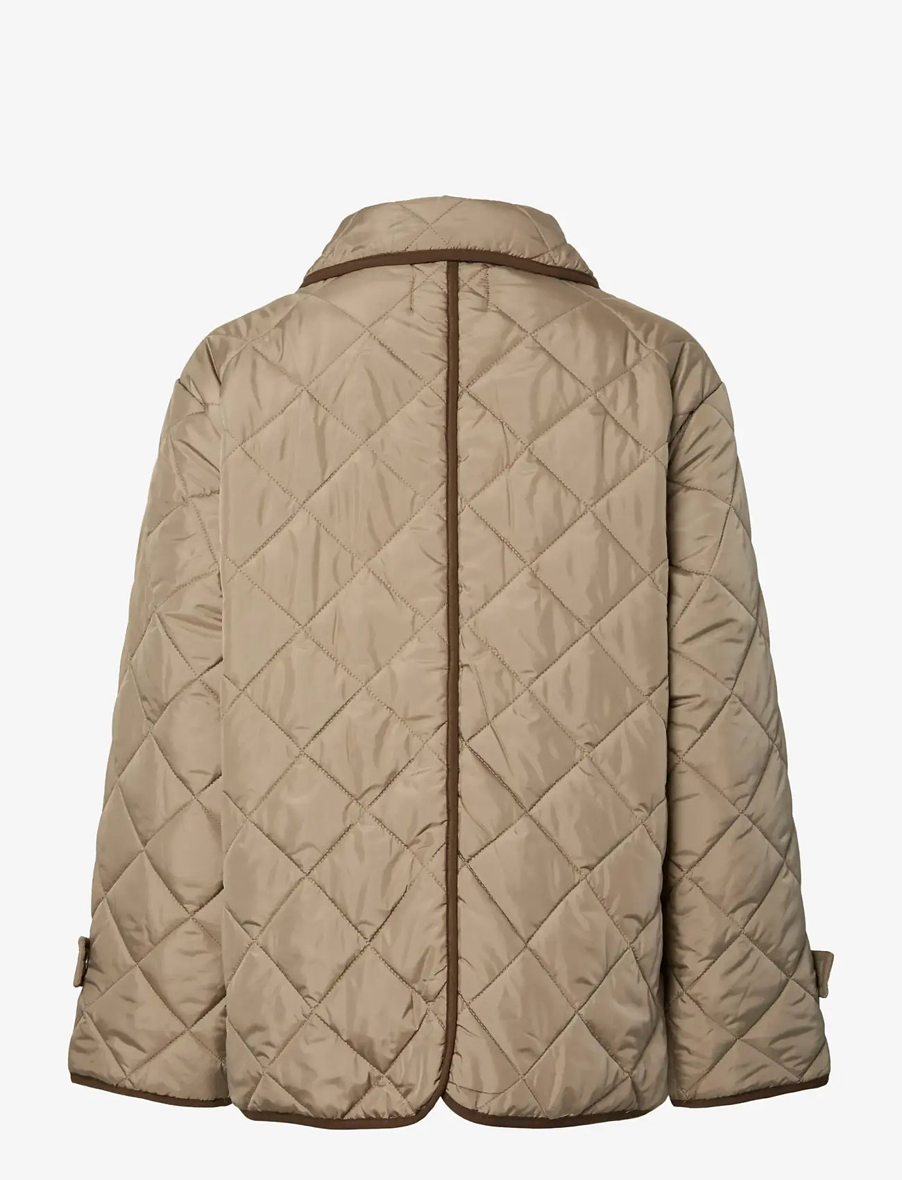 Pieces - PCEMILY SHORT QUILTED JACKET NOOS BC - steppjacken - greige - 2