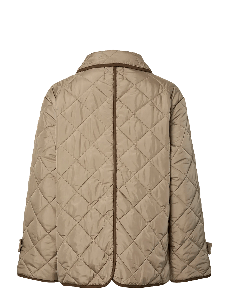 Pieces - PCEMILY SHORT QUILTED JACKET NOOS BC - steppjacken - greige - 2