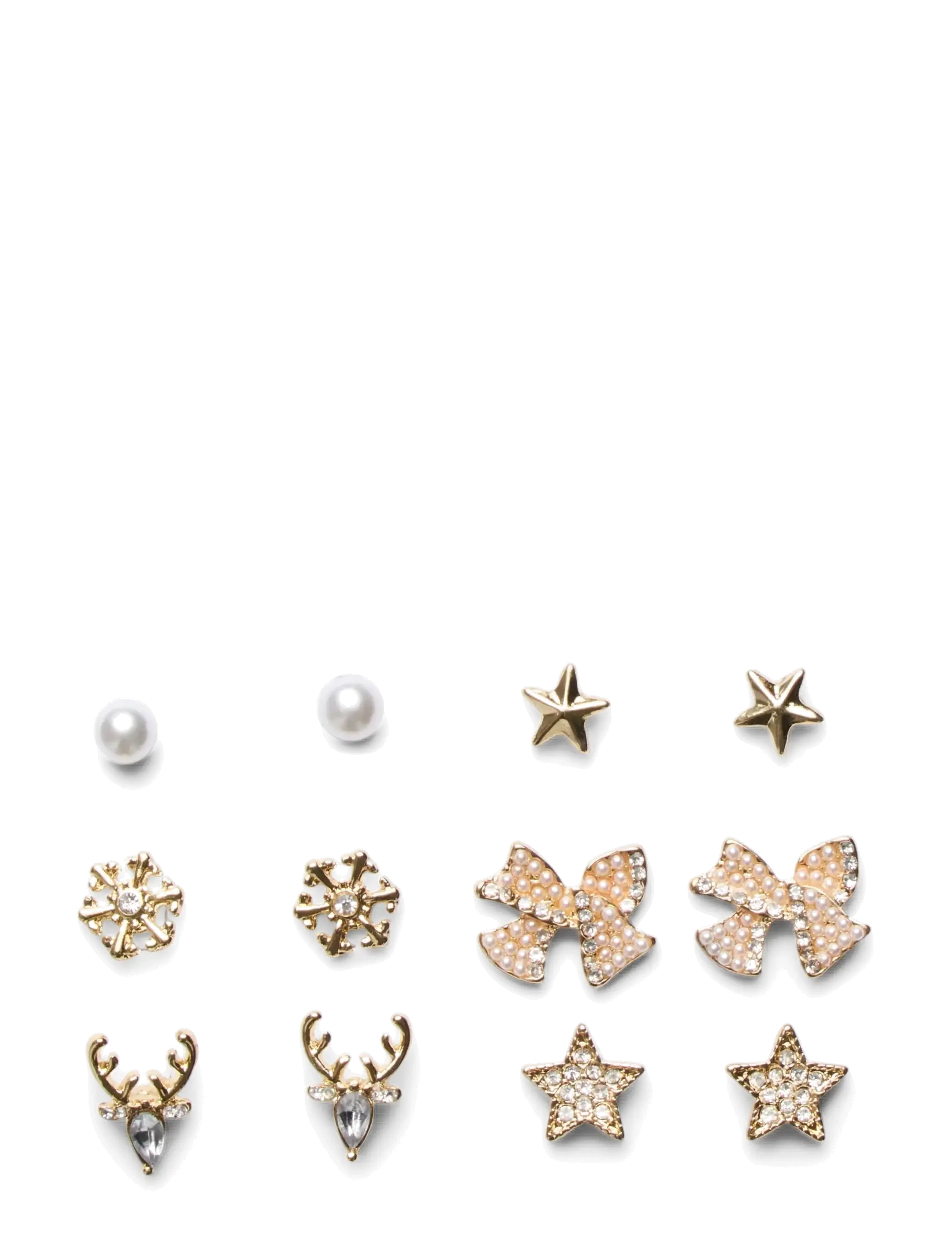 Pieces PCJINA EARSTUDS 6-PACK BUNDLE MXM - Aksessuaarid - GOLD COLOUR / gold