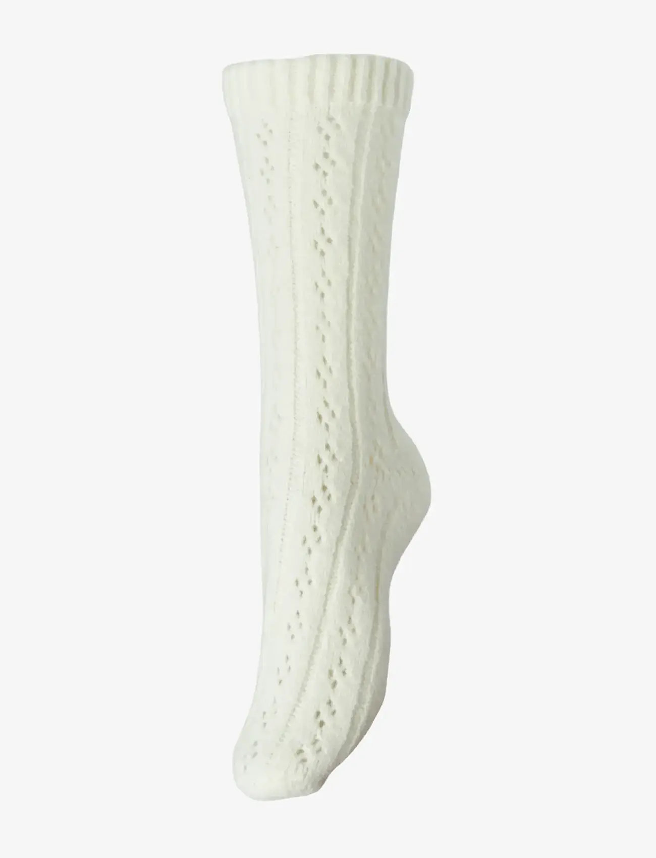 Pieces - PCNONNI XMAS POINTELLE SOCKS FP BC - almindelige strømper - cloud dancer - 0