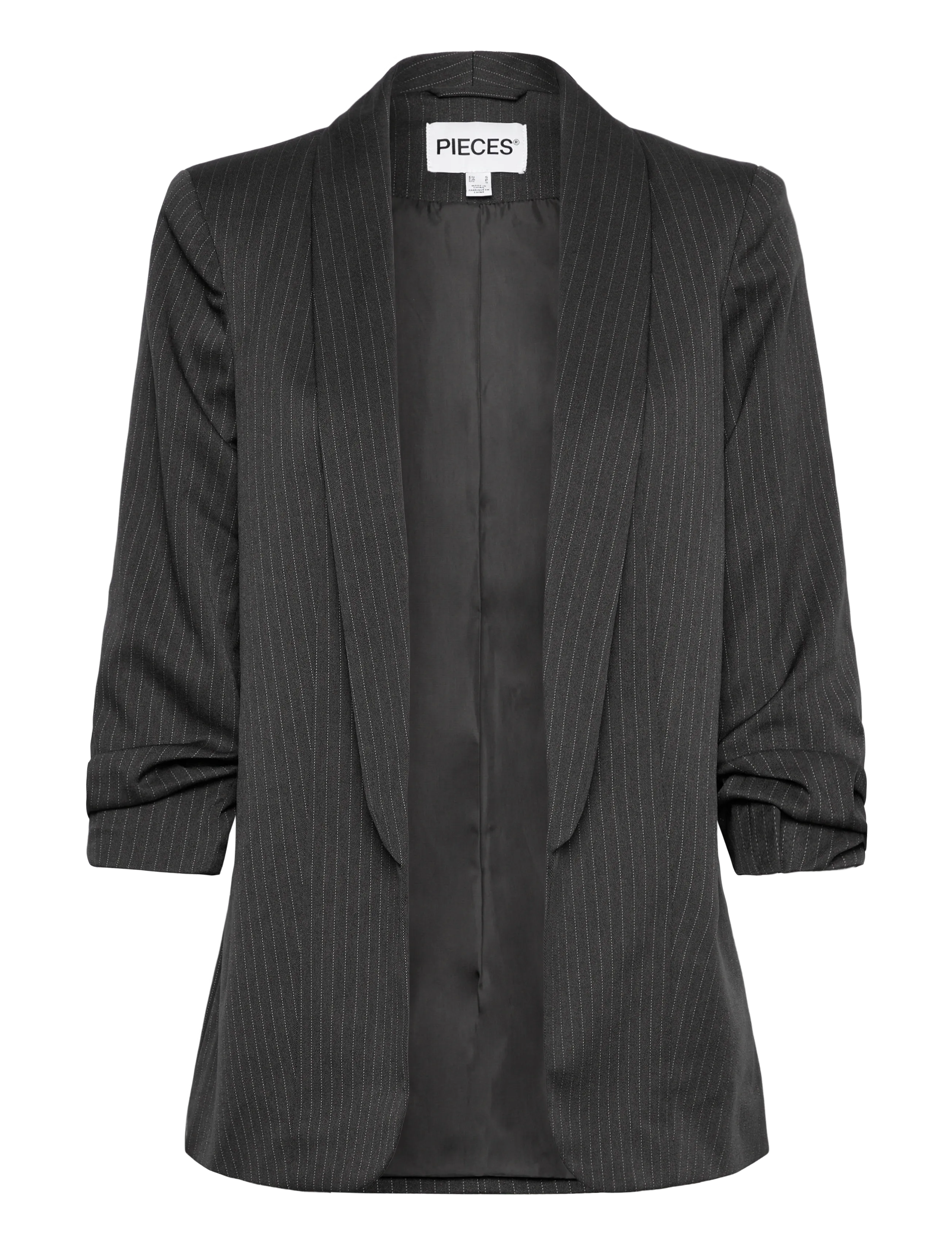 Pieces PCBOSELLA 3/4 PINSTRIPE BLAZER NOOS BC - Pintsakud - MAGNET / black