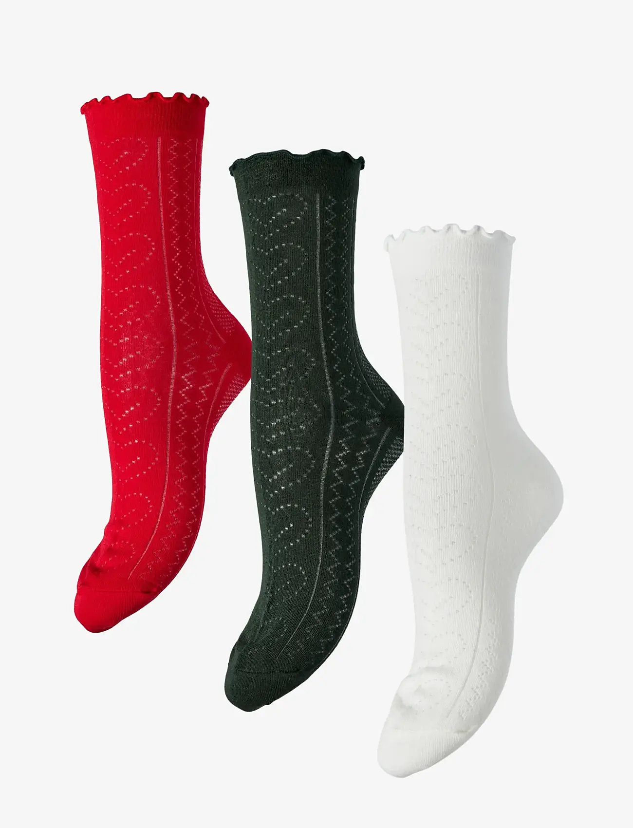 Pieces - PCJARA POINTELLE SOCKS 3 PACK MPA - laveste priser - cloud dancer - 1