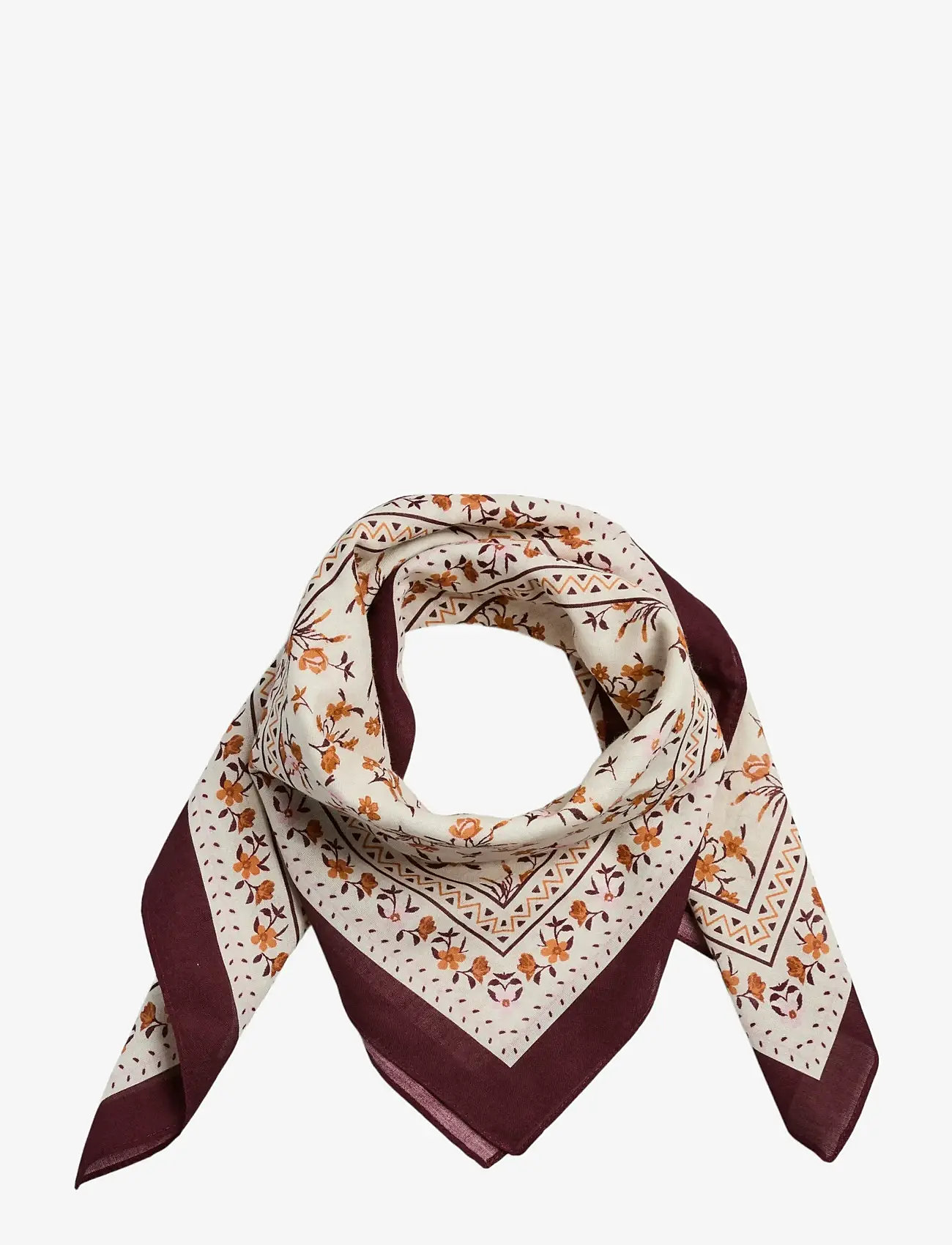 Pieces - PCJANISLA SQUARE SCARF BC - tawny port - 0