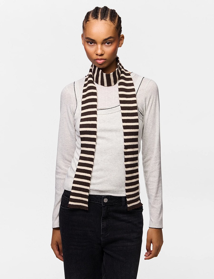 Pieces - PCJAYA LONG NARROW SCARF BC - winterschals - hot fudge - 3