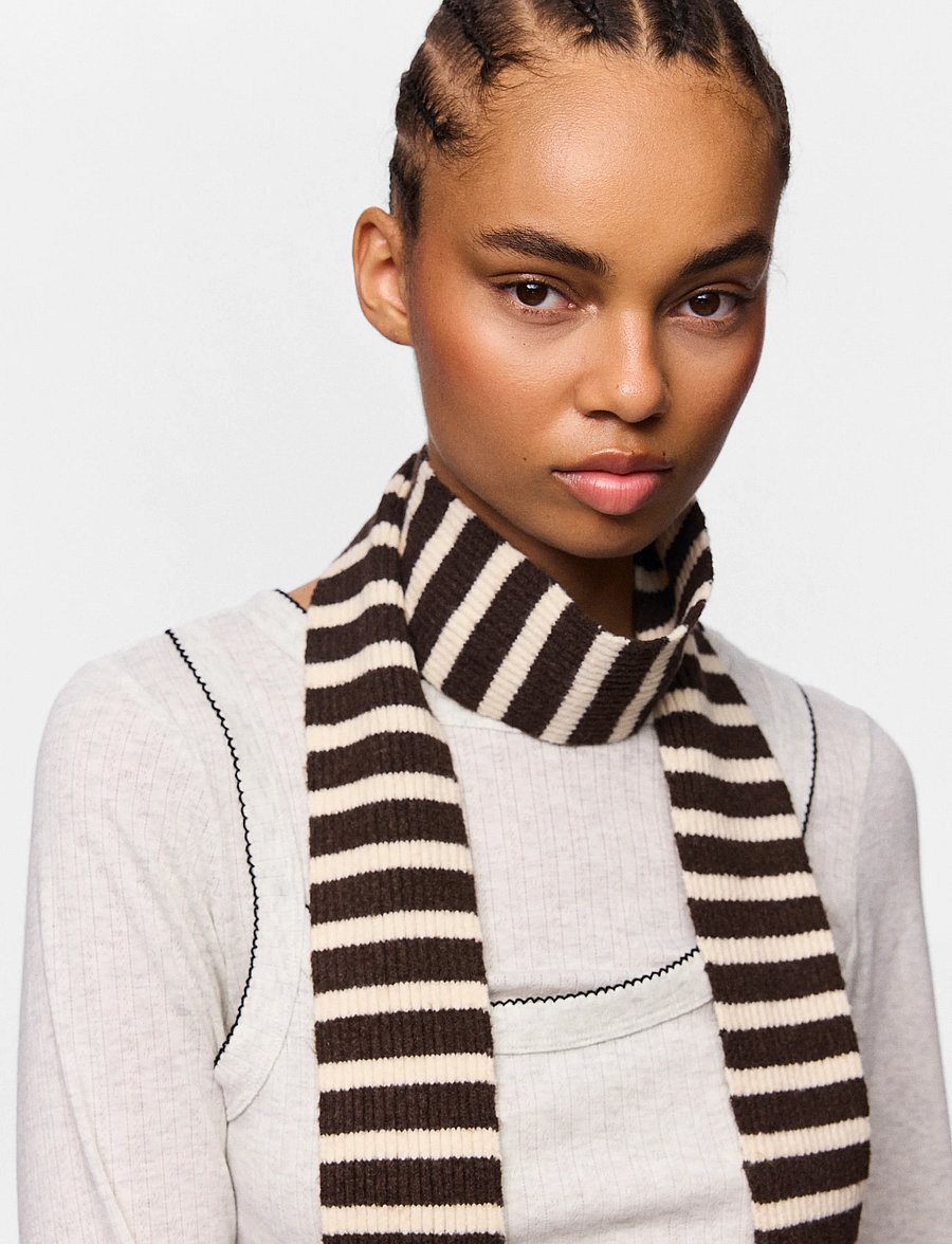 Pieces - PCJAYA LONG NARROW SCARF BC - winterschals - hot fudge - 5