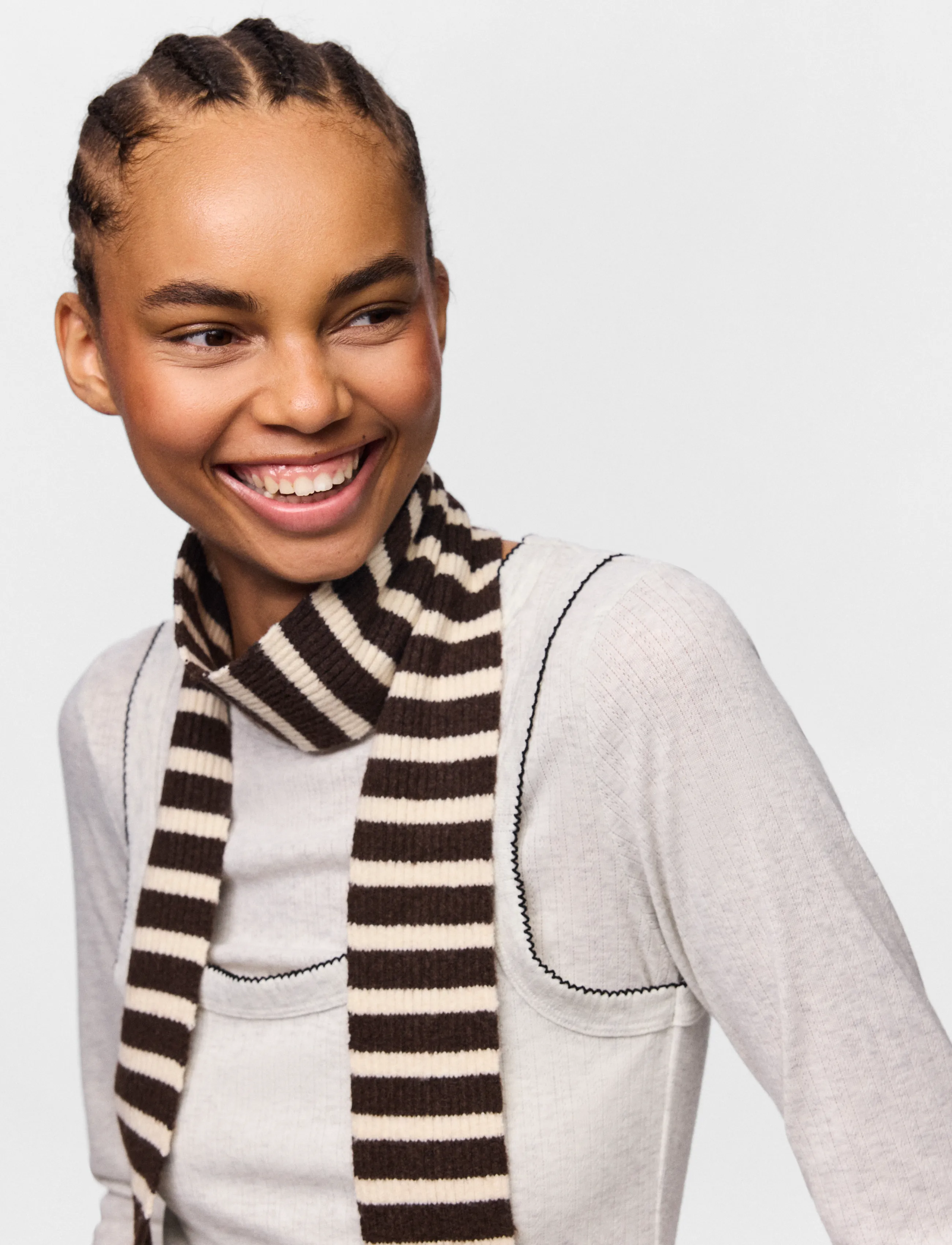 Pieces PCJAYA LONG NARROW SCARF BC - Fødselsdag - HOT FUDGE / brown