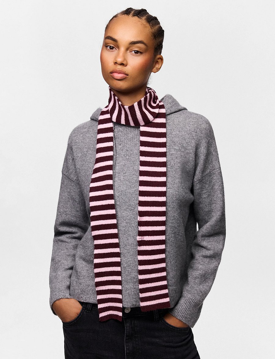 Pieces - PCJAYA LONG NARROW SCARF BC - halsdukar - tawny port - 0