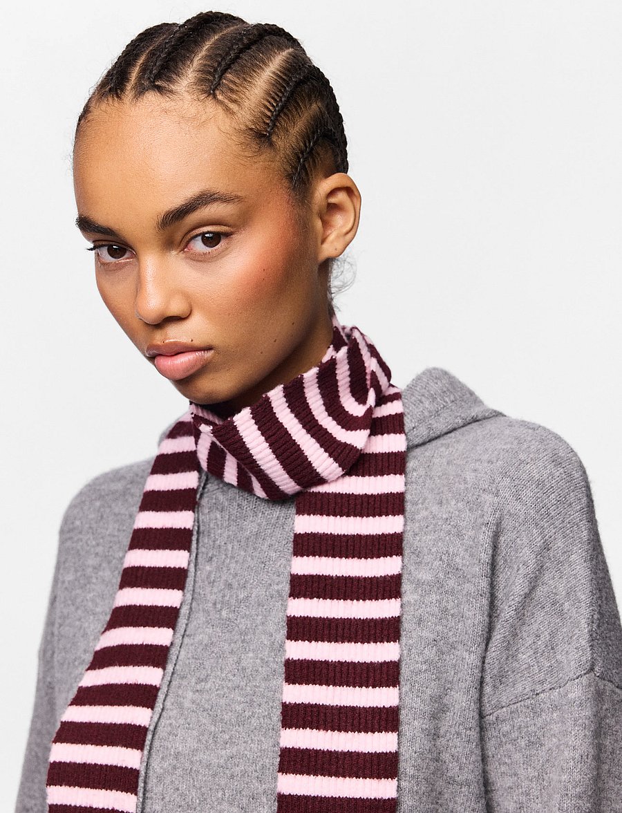 Pieces - PCJAYA LONG NARROW SCARF BC - halsdukar - tawny port - 2