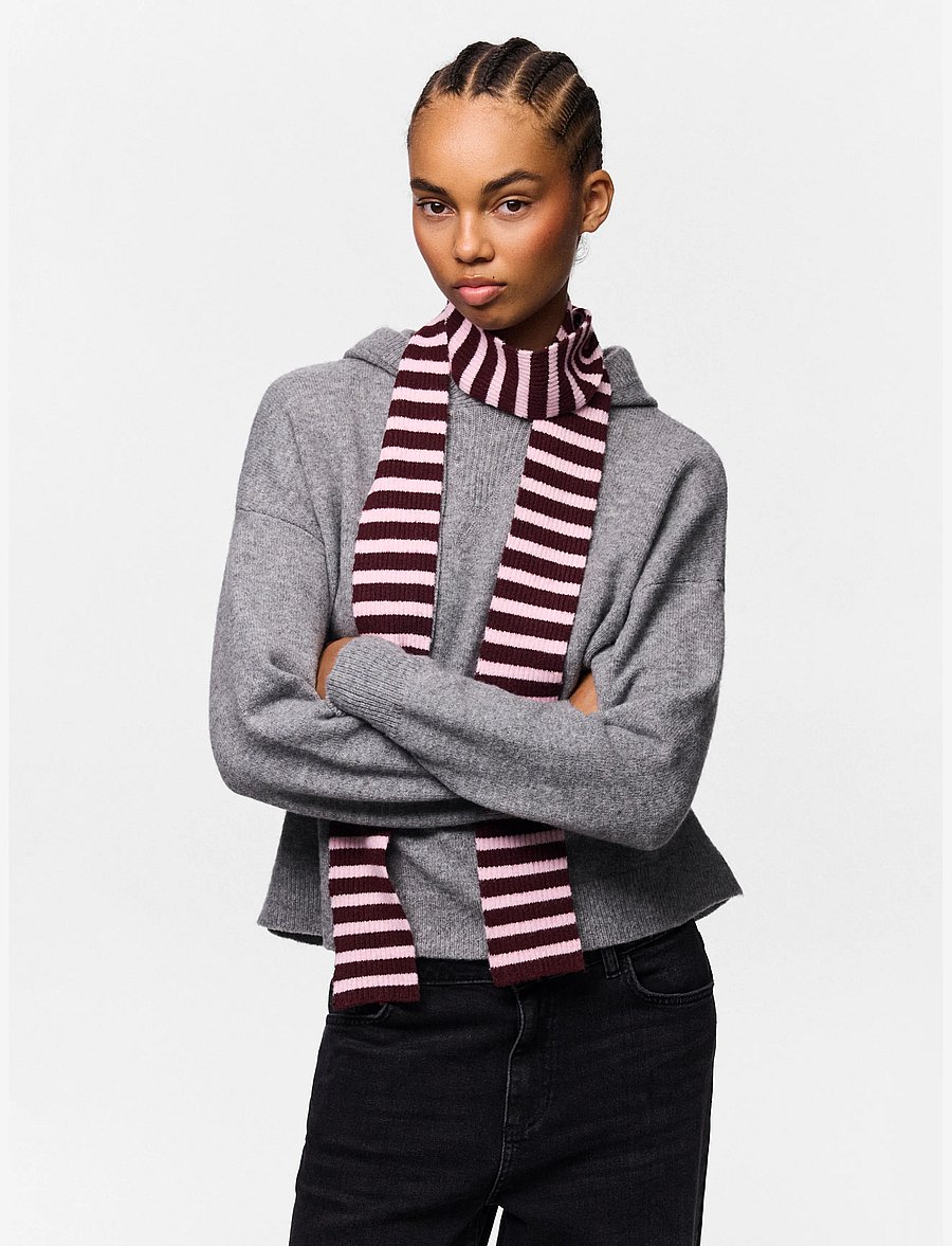 Pieces - PCJAYA LONG NARROW SCARF BC - halsdukar - tawny port - 3
