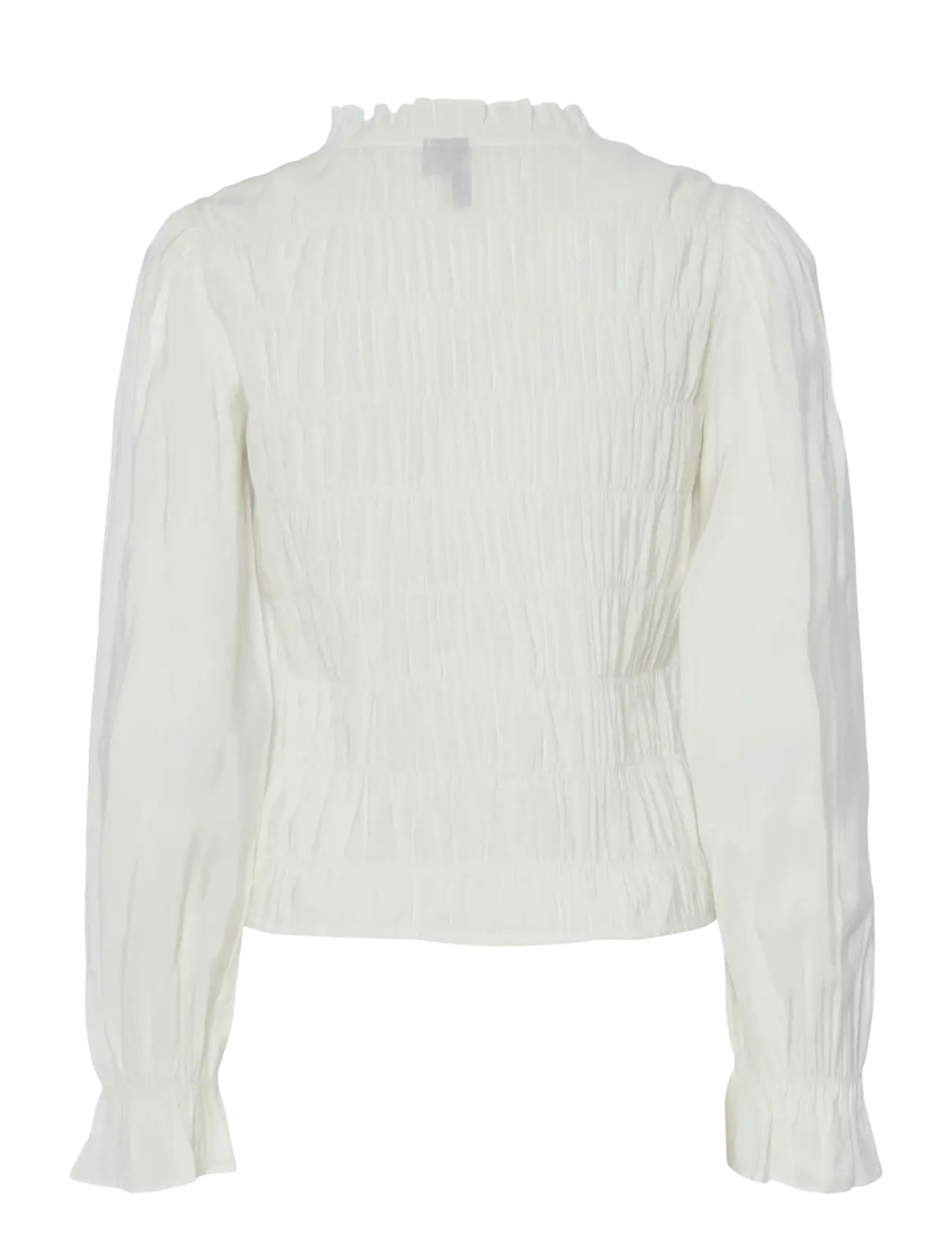 Pieces - PCDEMMIE LS V-NECK FRILL BLOUSE D2D WVN - bright white - 2