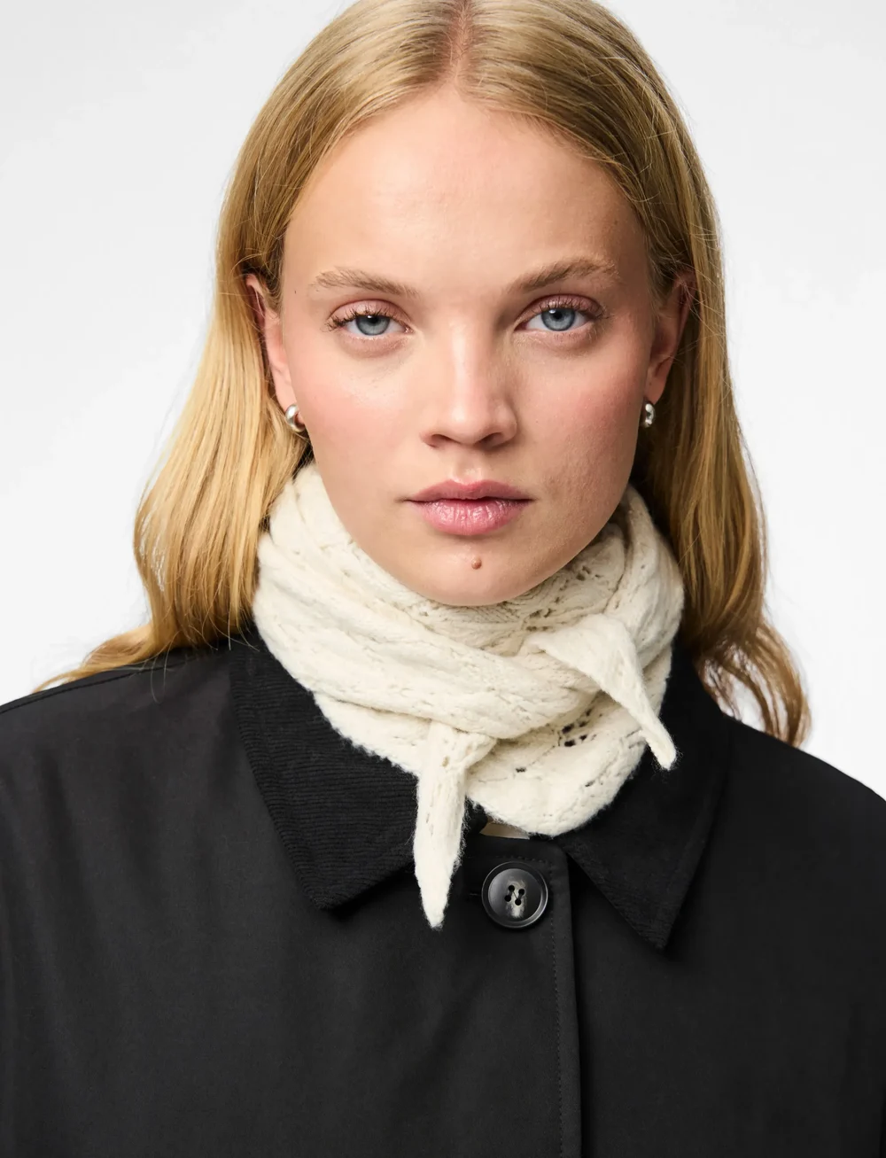 Pieces - PCJOELLE TRIANGLE SCARF BC - halsdukar - whitecap gray - 0