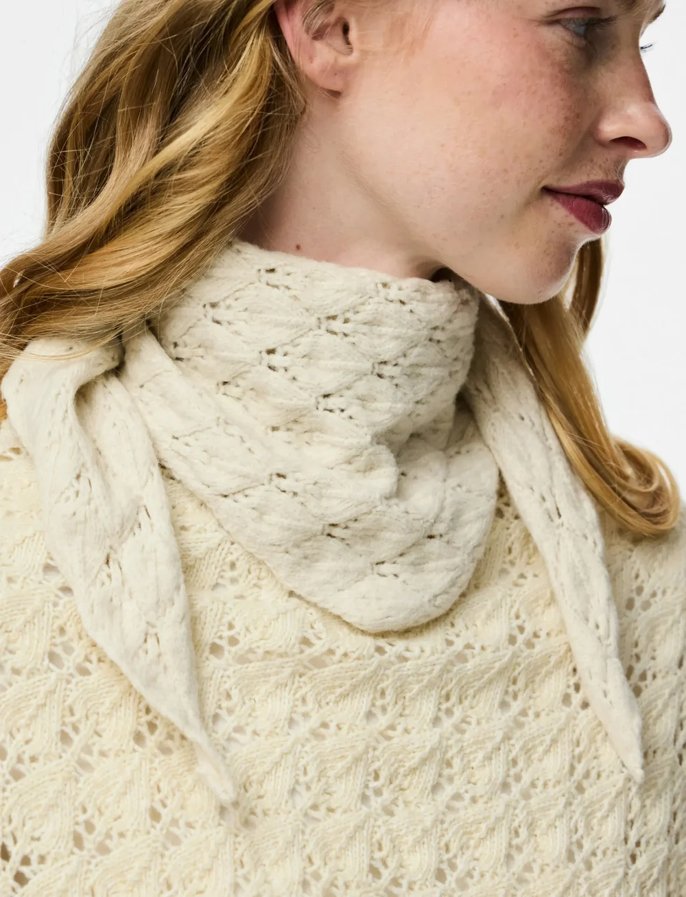 Pieces - PCJOELLE TRIANGLE SCARF BC - halsdukar - whitecap gray - 2