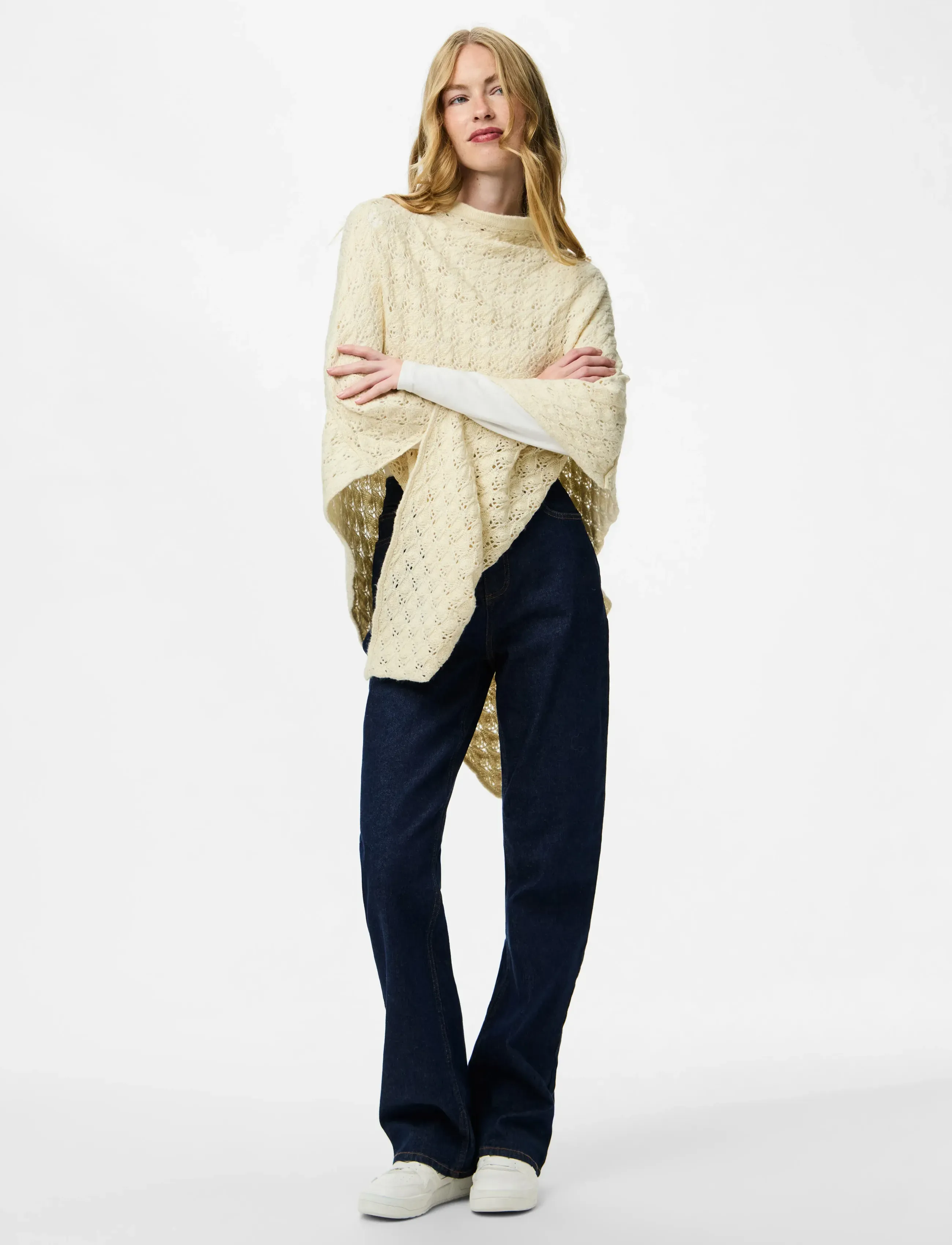Pieces - PCJOELLE PONCHO BC - ponchos & capes - whitecap gray - 0