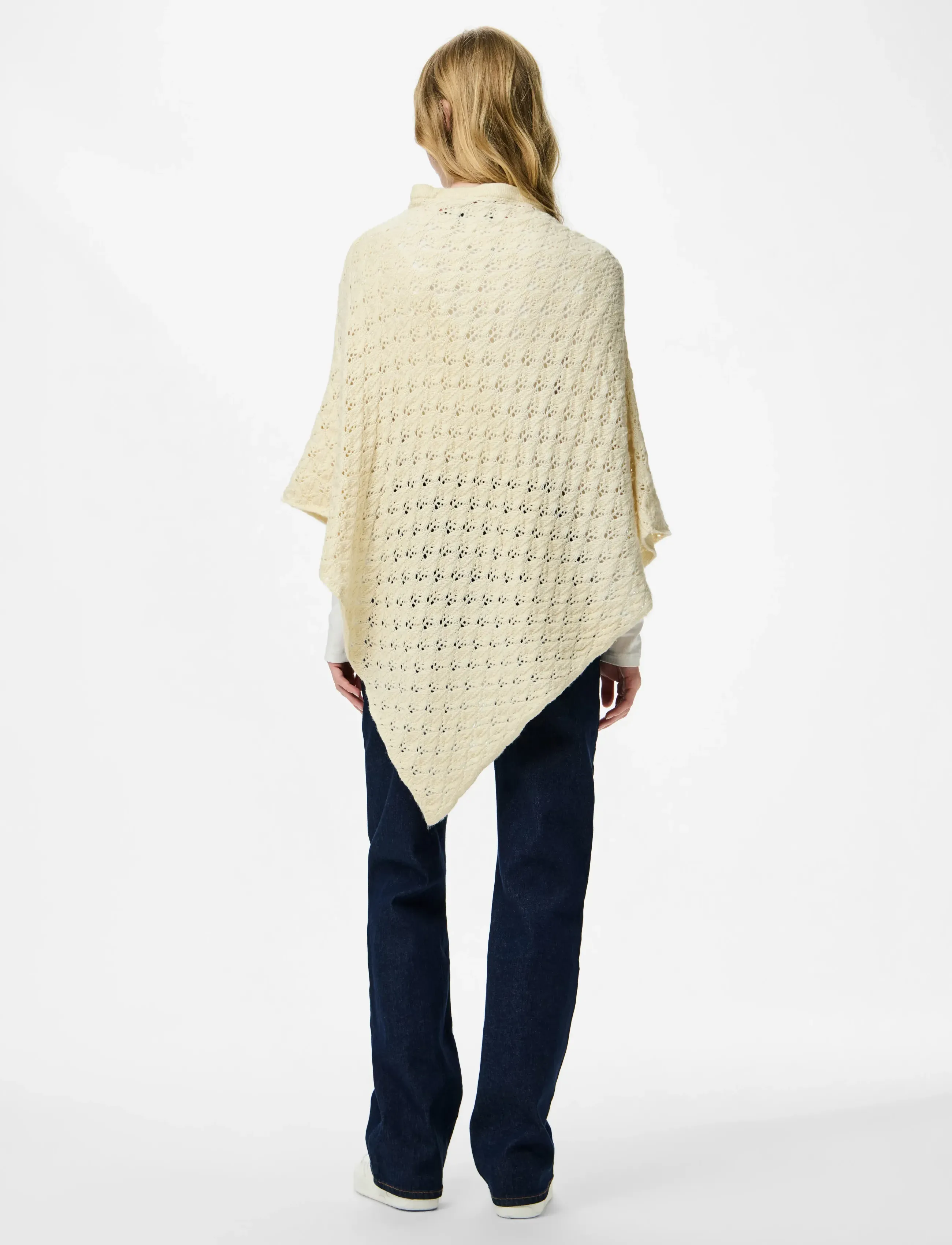 Pieces - PCJOELLE PONCHO BC - laveste priser - whitecap gray - 3