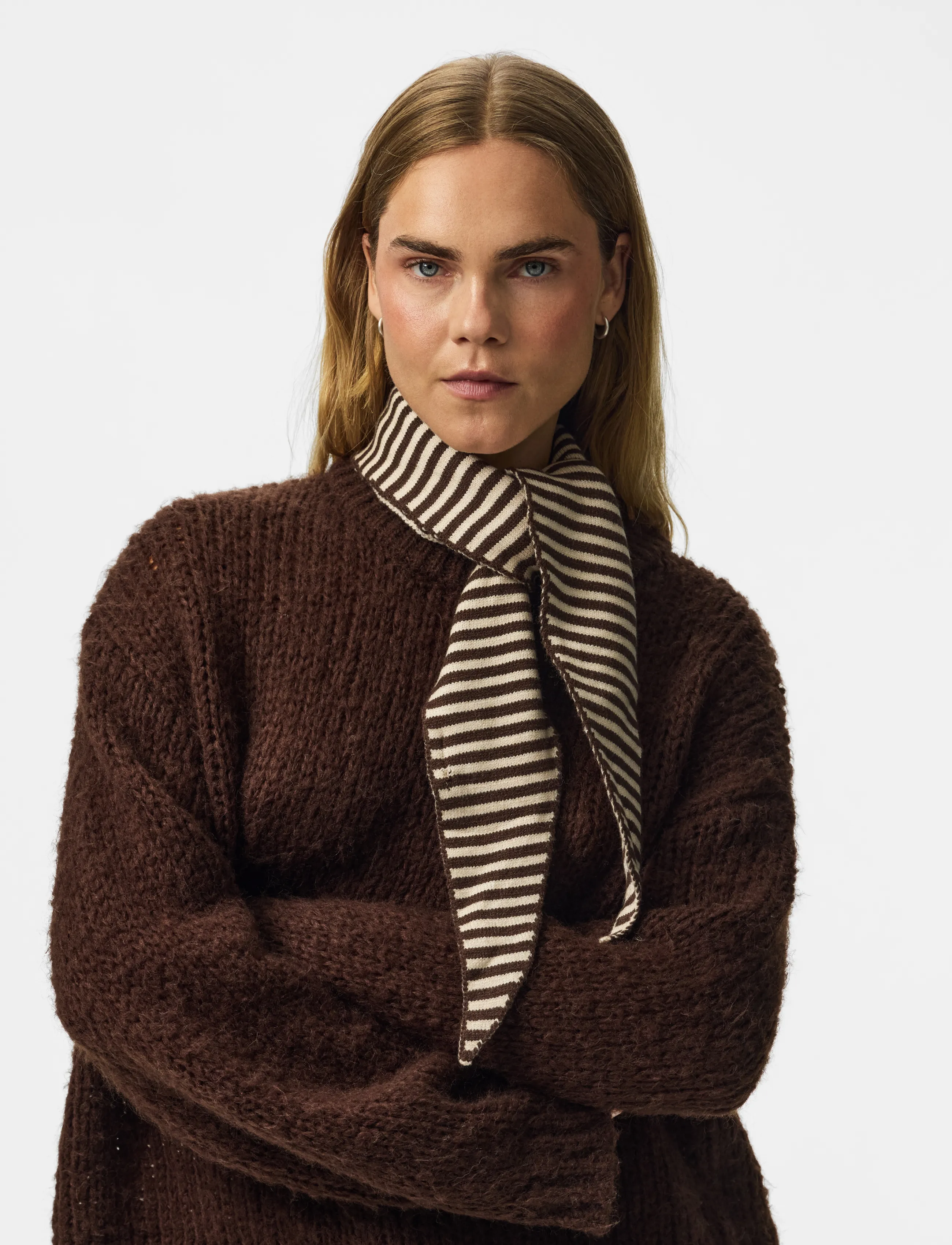 Pieces PCKOMMA TRIANGLE SCARF NOOS BC - Pieces - HOT FUDGE / brown