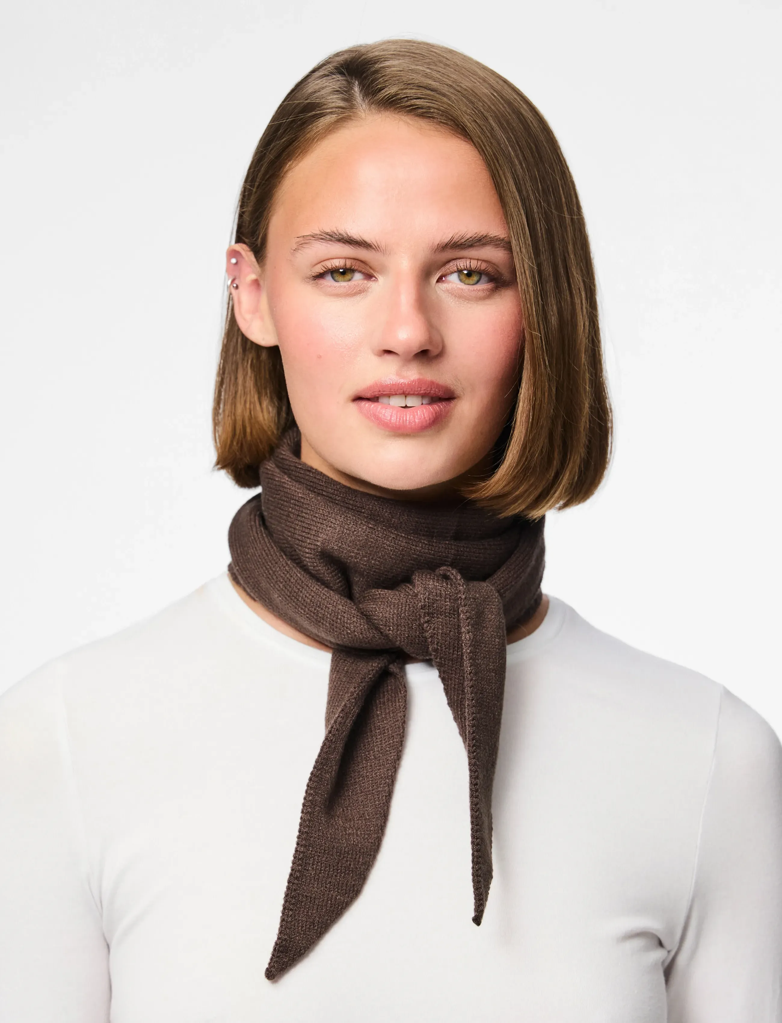Pieces PCKOMMA TRIANGLE SCARF NOOS BC - Pieces - HOT FUDGE / brown