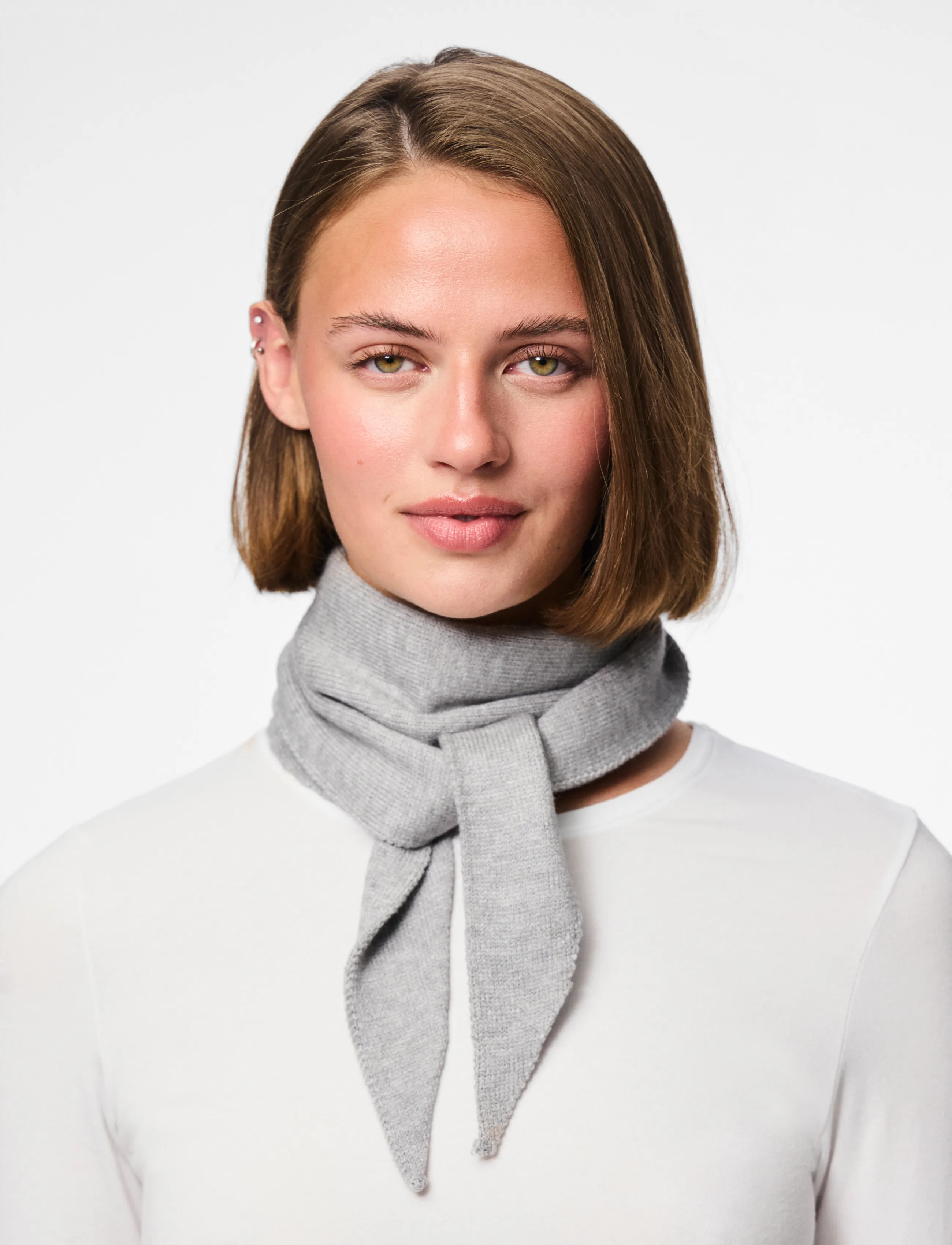 Pieces PCKOMMA TRIANGLE SCARF NOOS BC - Pieces - MEDIUM GREY MELANGE / grey