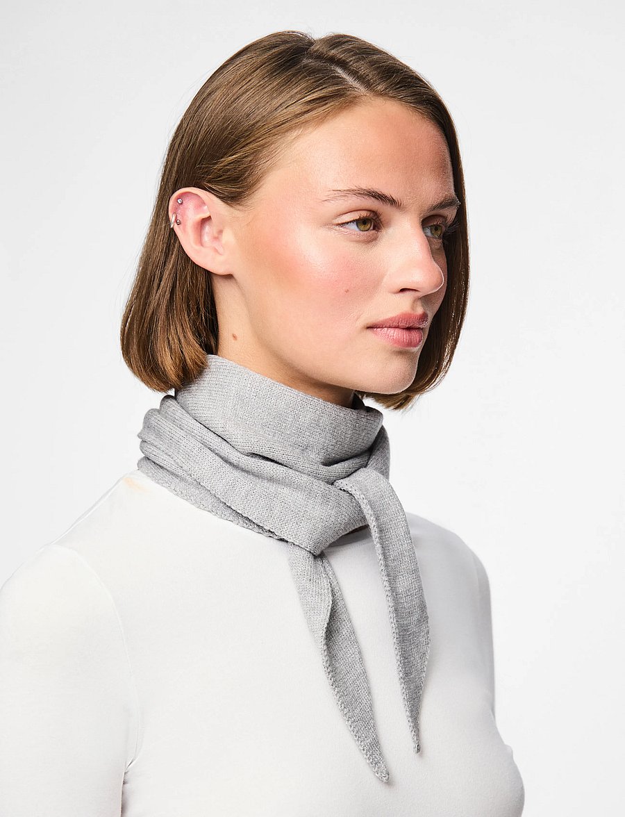 Pieces - PCKOMMA TRIANGLE SCARF NOOS BC - alltags-style - medium grey melange - 3