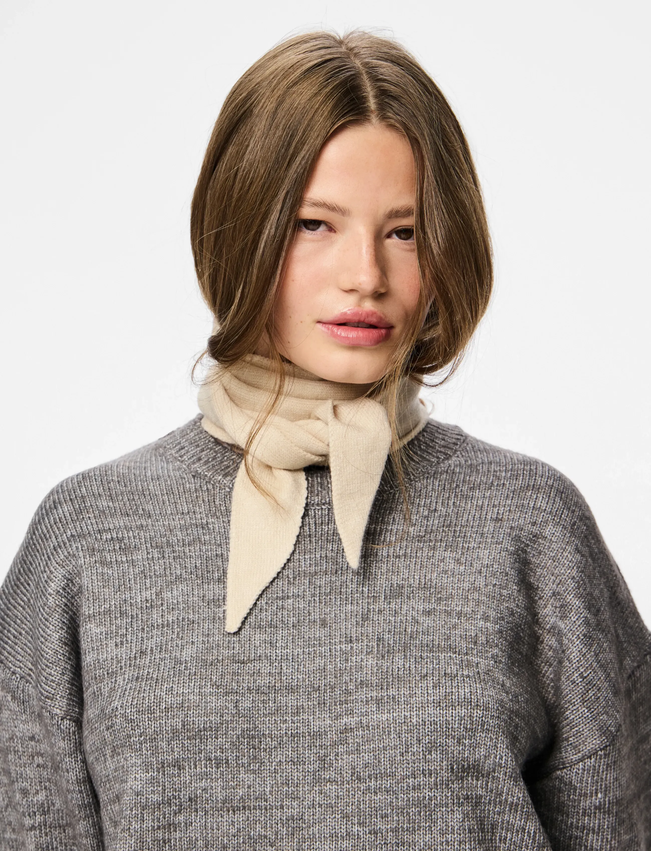Pieces PCKOMMA TRIANGLE SCARF NOOS BC - Schals - WHITECAP GRAY / cream