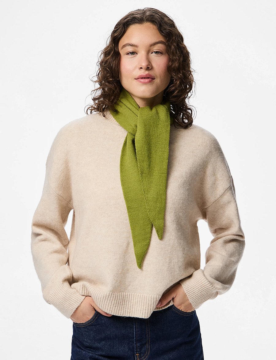 Pieces - PCKOMMA TRIANGLE SCARF NOOS BC - alltags-style - woodbine - 0