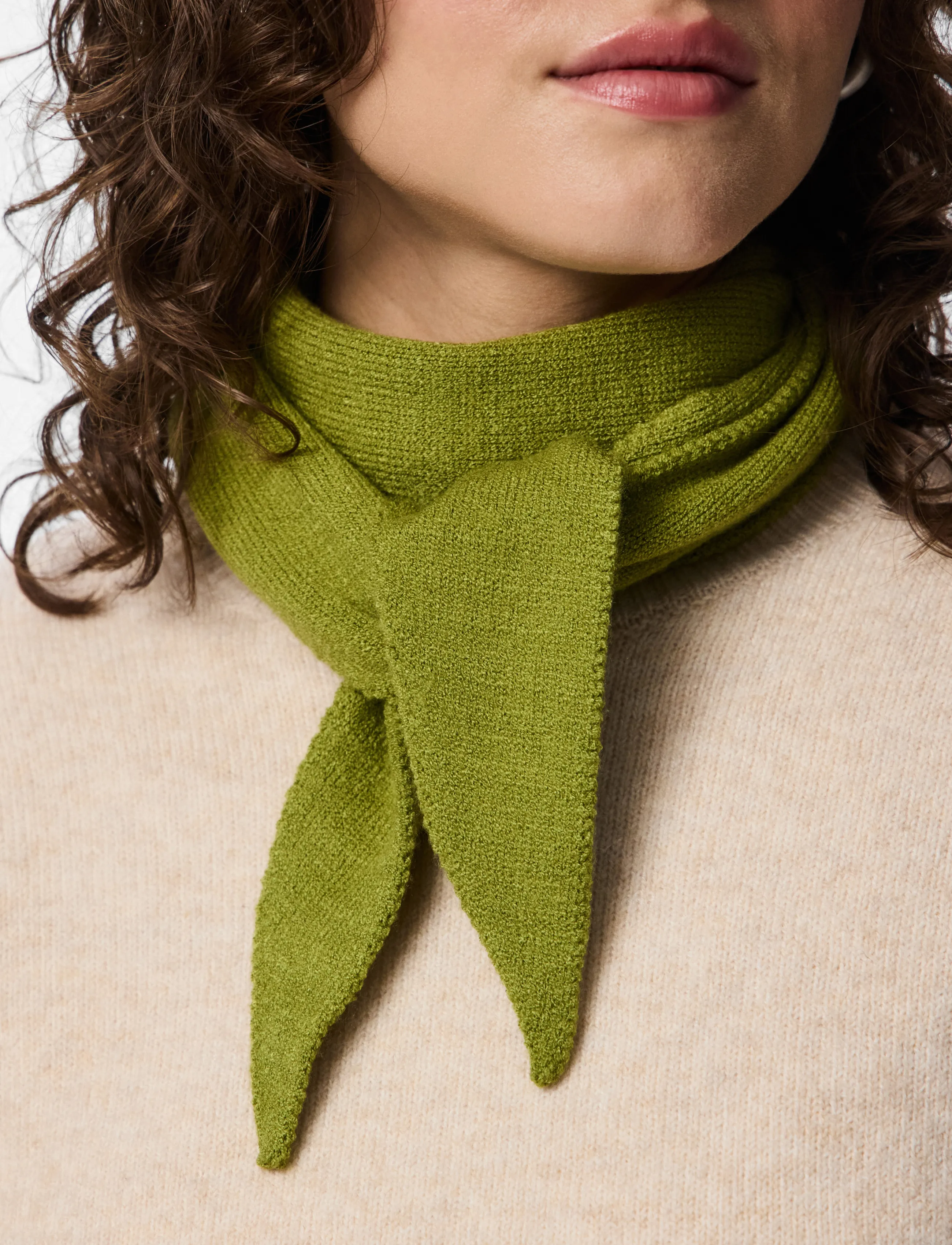 Pieces - PCKOMMA TRIANGLE SCARF NOOS BC - kerged sallid - woodbine - 2