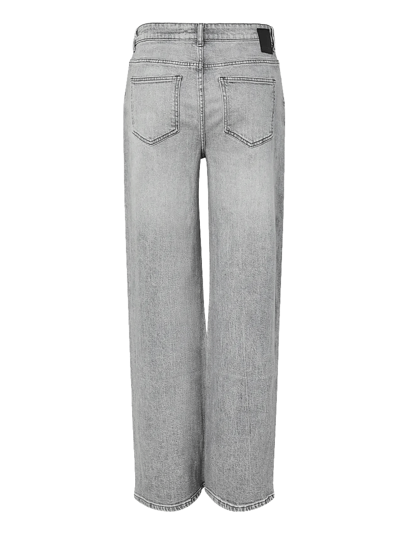 Pieces - PCSILKE MW WIDE JEANS MG NOOS BC - brede jeans - medium grey denim - 2