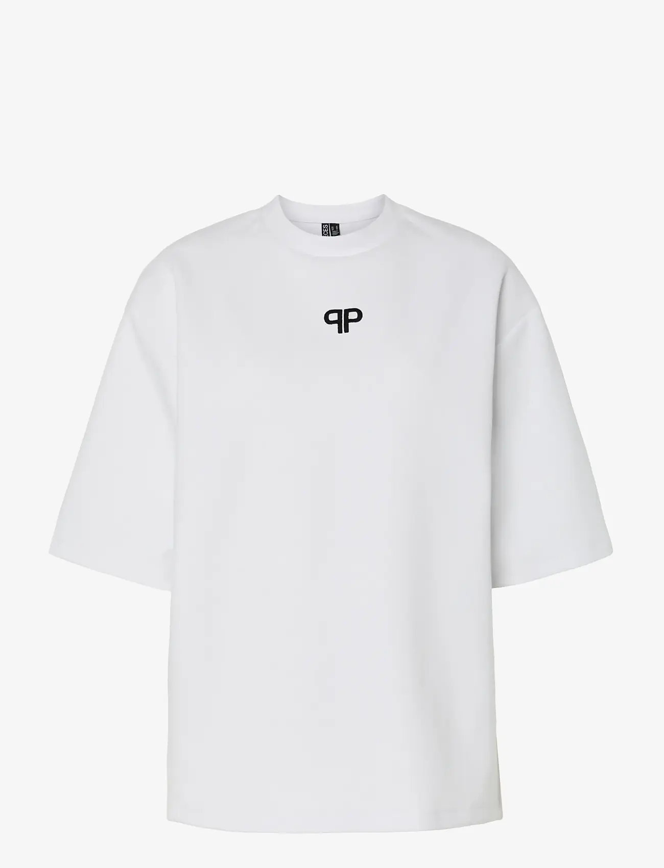 Pieces - PCMUNA SS O-NECK OVERSIZE TEE D2D JRS - t-shirts - bright white - 1