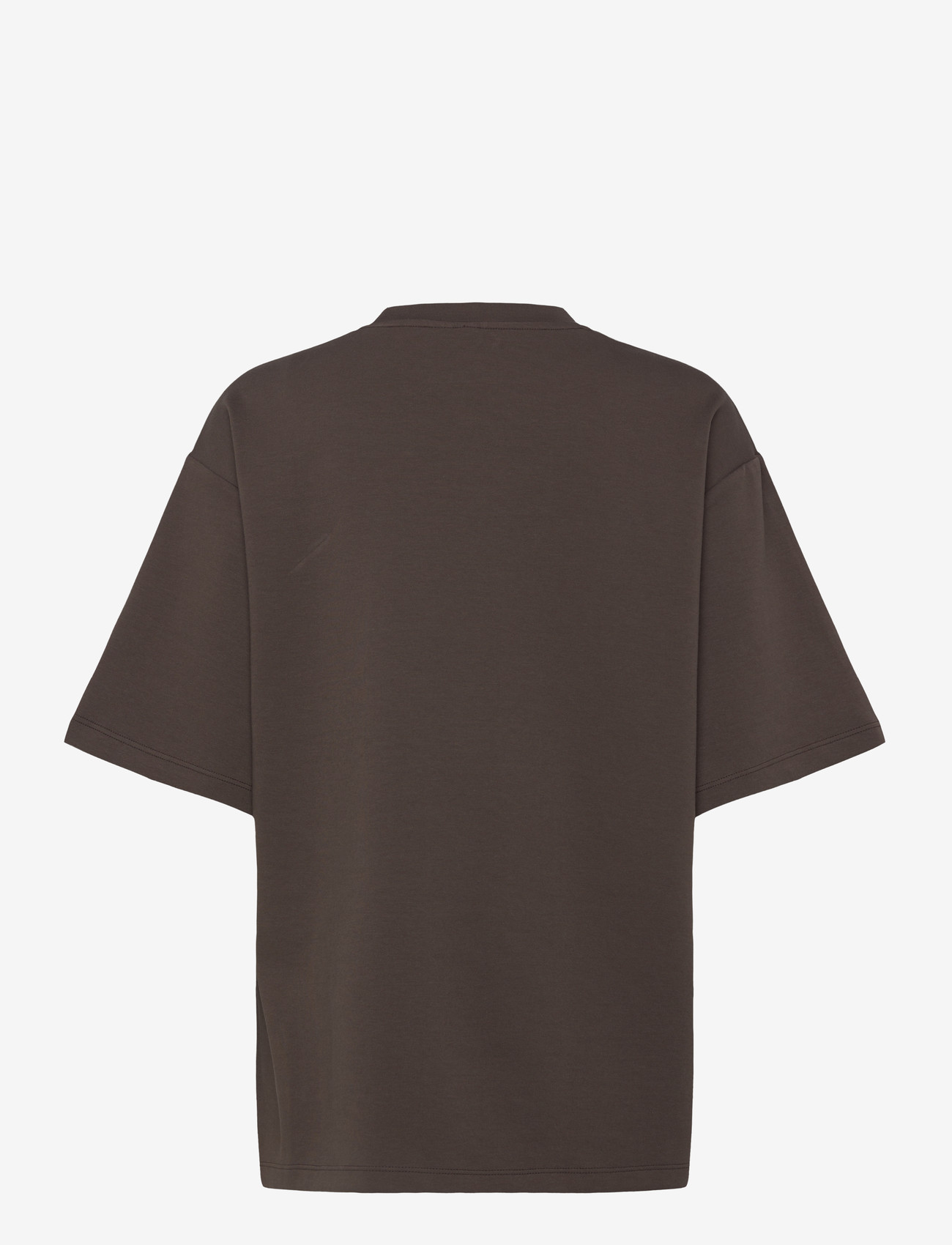 Pieces - PCMUNA SS O-NECK OVERSIZE TEE D2D JRS - laveste priser - hot fudge - 1