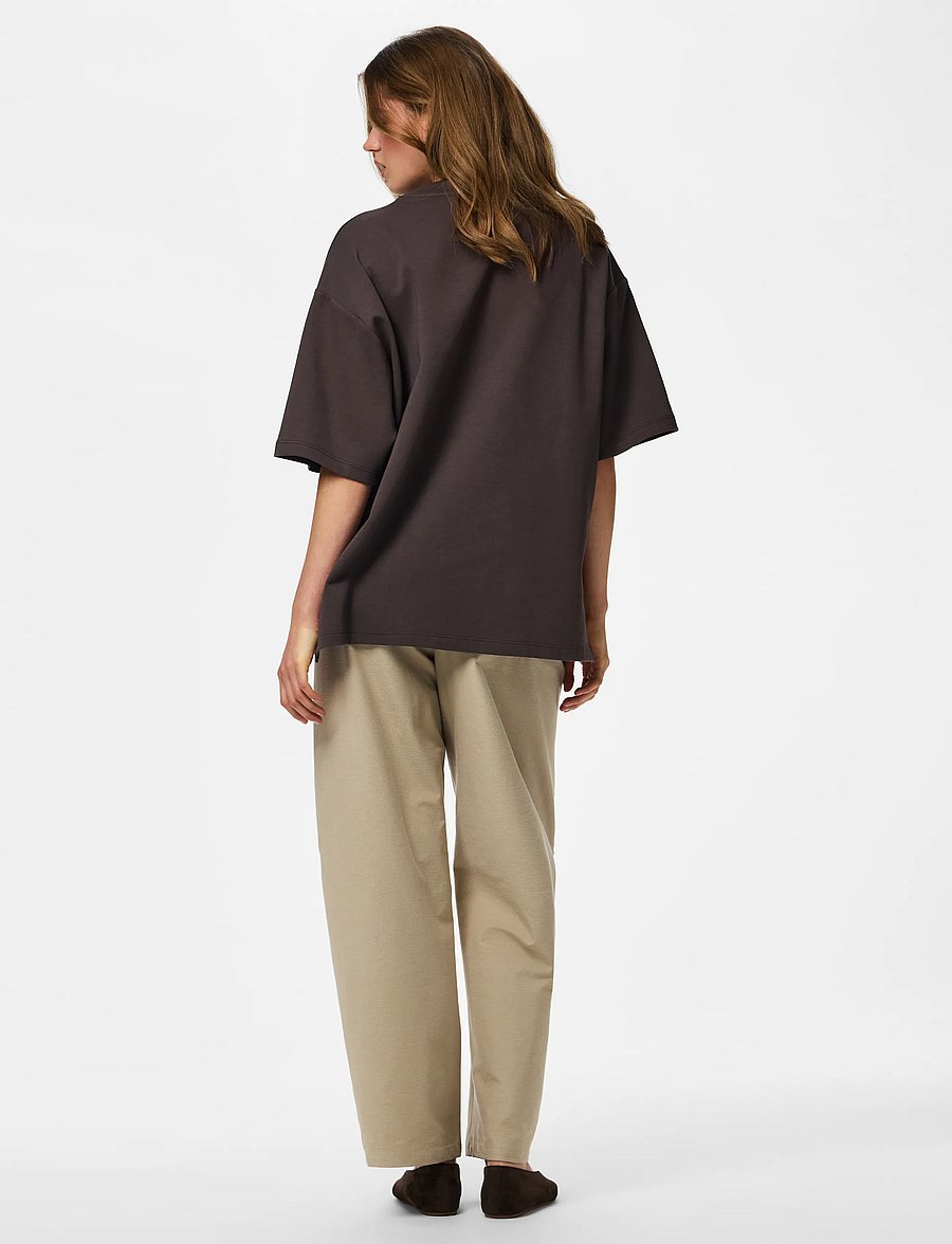 Pieces - PCMUNA SS O-NECK OVERSIZE TEE D2D JRS - t-shirts - hot fudge - 5