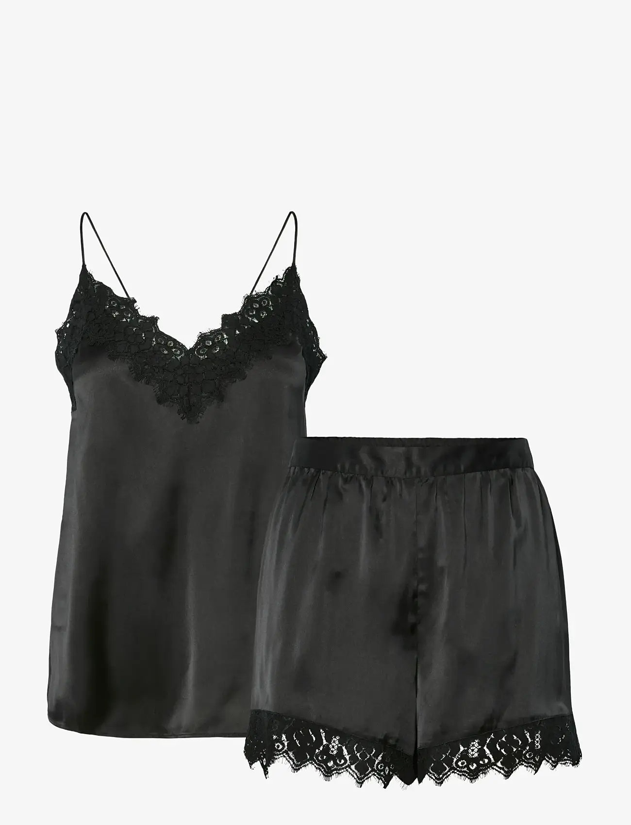 Pieces - PCJENNA XMAS SATIN NIGHTWEAR SET WVN - black - 0