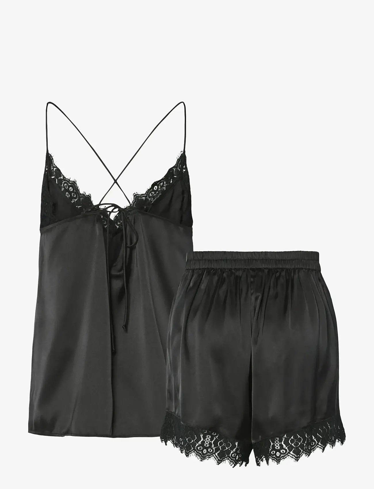 Pieces - PCJENNA XMAS SATIN NIGHTWEAR SET WVN - black - 1
