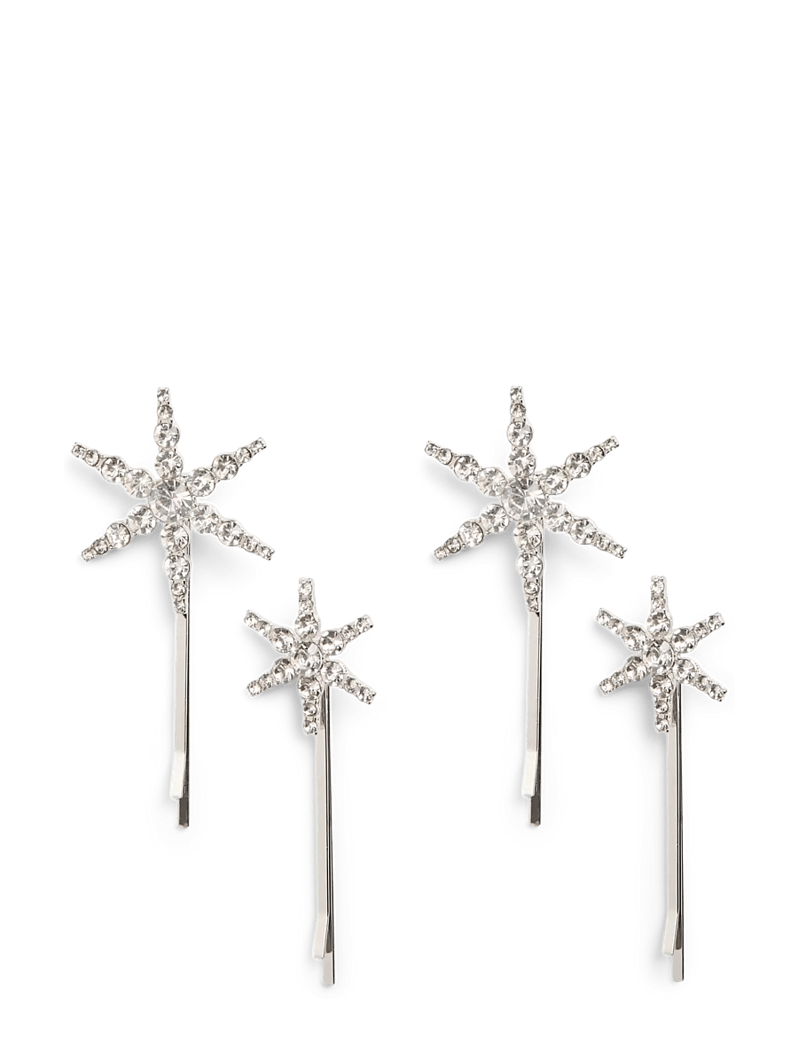 Pieces - PCJILDE HAIRCLIP 4-PACK MXM - hårspännen - silver colour - 1
