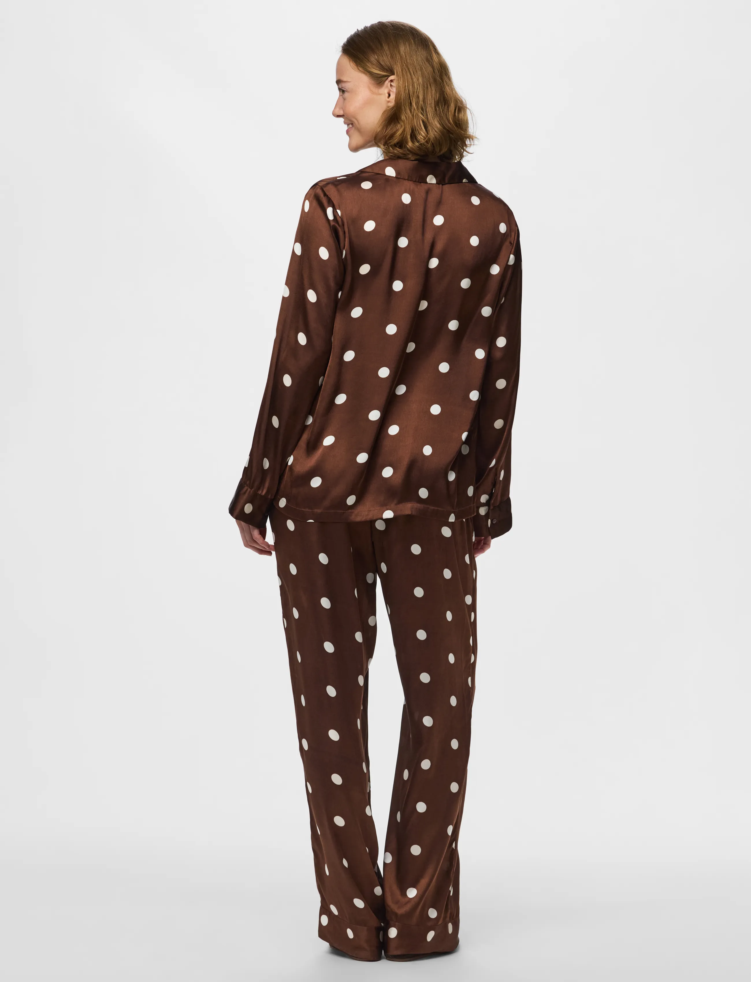 Pieces - PCJYTTE SATIN NIGHT SET WVN - pidžaamad - chicory coffee - 3