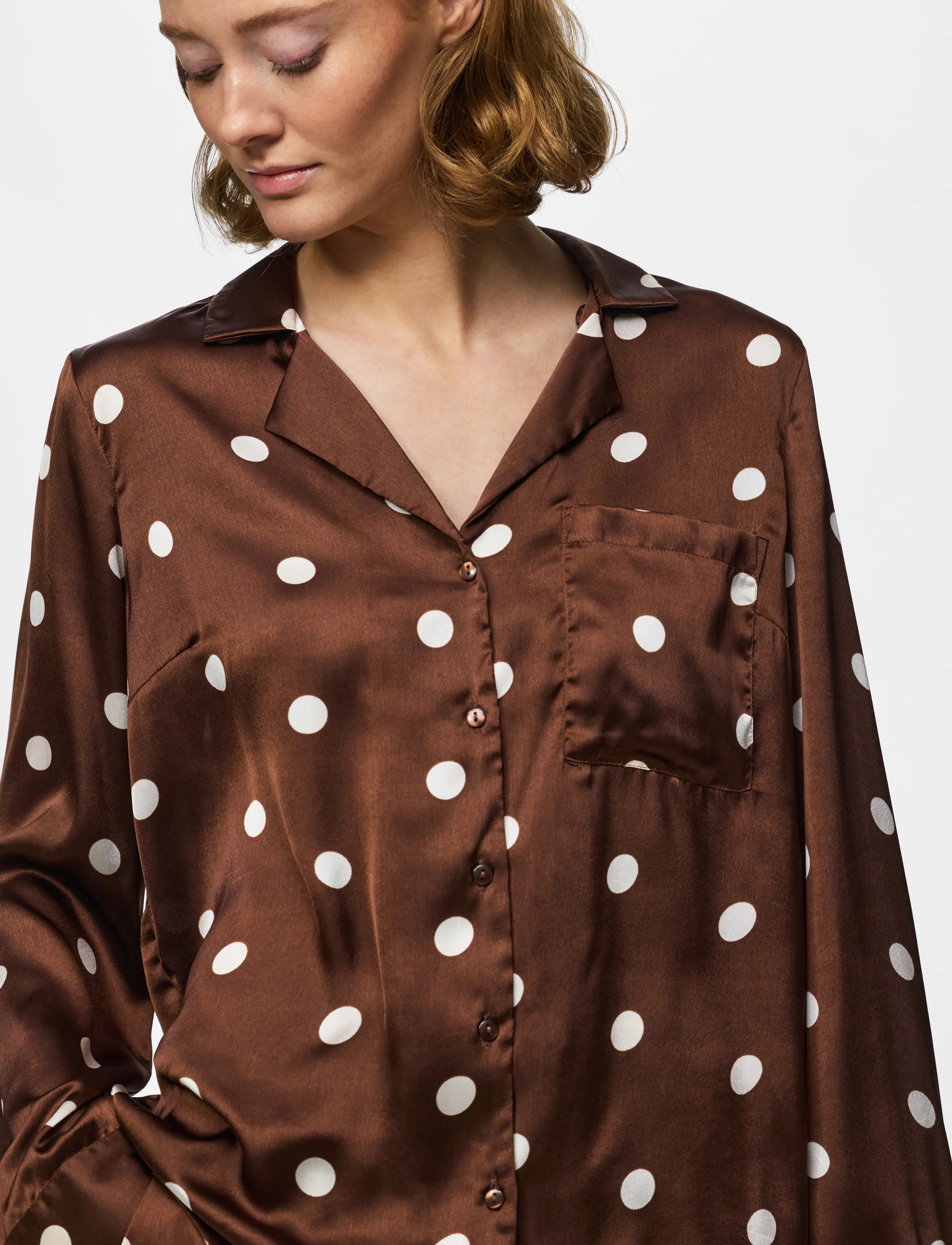 Pieces - PCJYTTE SATIN NIGHT SET WVN - pidžaamad - chicory coffee - 5