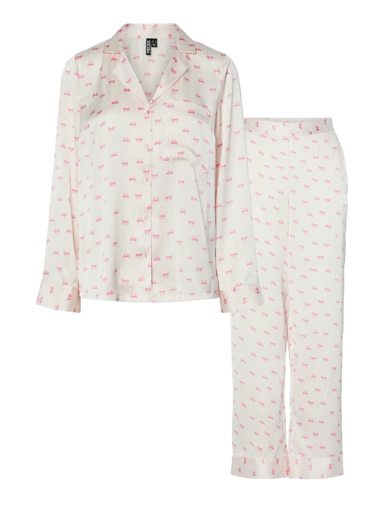 PIECES Pcjytte Xmas Satin Night Set Wvn Pink - L - Damen