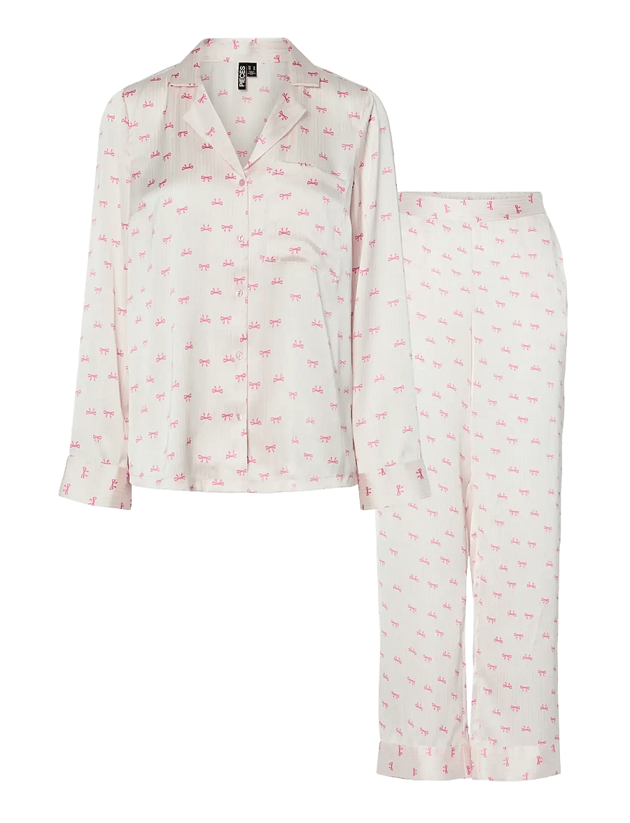 Pieces - PCJYTTE SATIN NIGHT SET WVN - pyjamas - pinkesque - 0