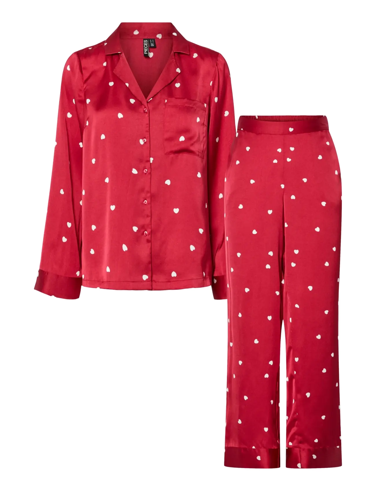 PIECES Pcjytte Satin Night Set Wvn Rot - XS - Damen