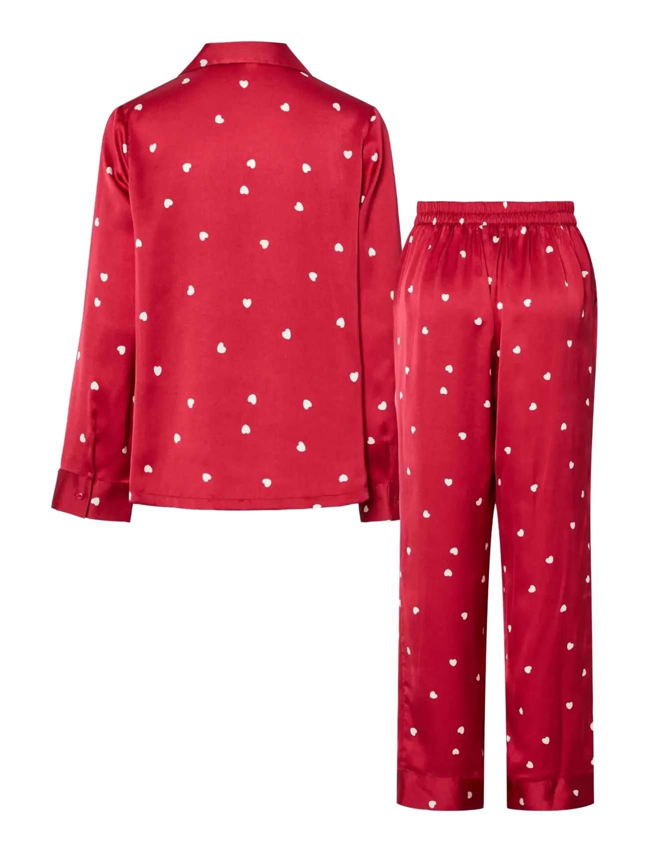 Pieces - PCJYTTE SATIN NIGHT SET WVN - pidžaamad - savvy red - 1