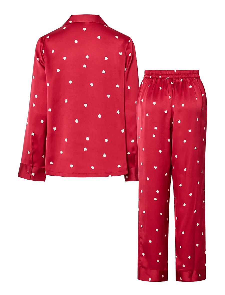 Pieces - PCJYTTE SATIN NIGHT SET WVN - pyjamas - savvy red - 1