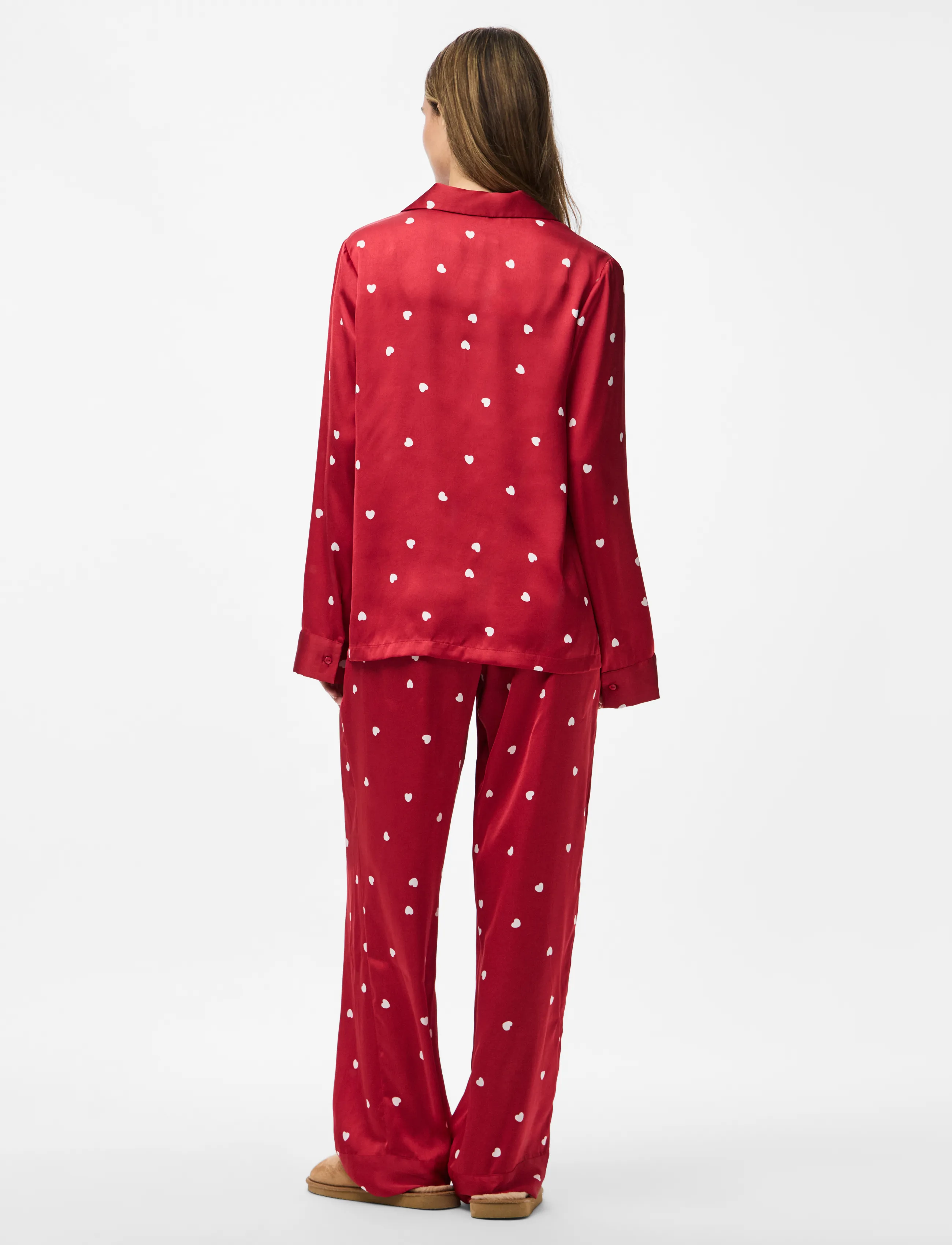 Pieces - PCJYTTE SATIN NIGHT SET WVN - pyjamas - savvy red - 3