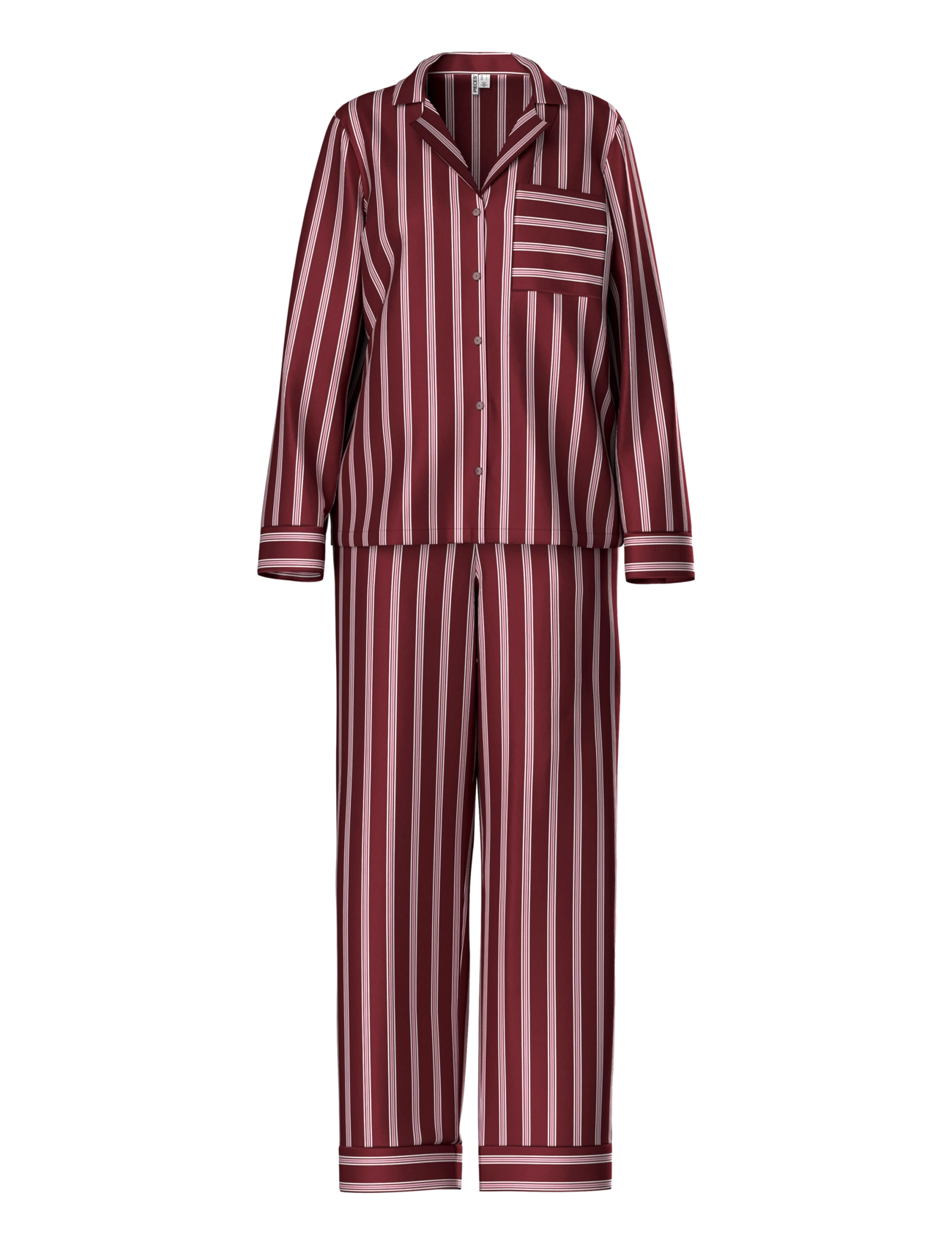 Pieces PCJYTTE SATIN NIGHT SET WVN - Aluspesu - TAWNY PORT / burgundy