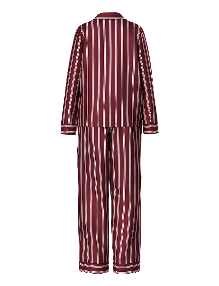 Pieces - PCJYTTE SATIN NIGHT SET WVN - pyjamas - tawny port - 1