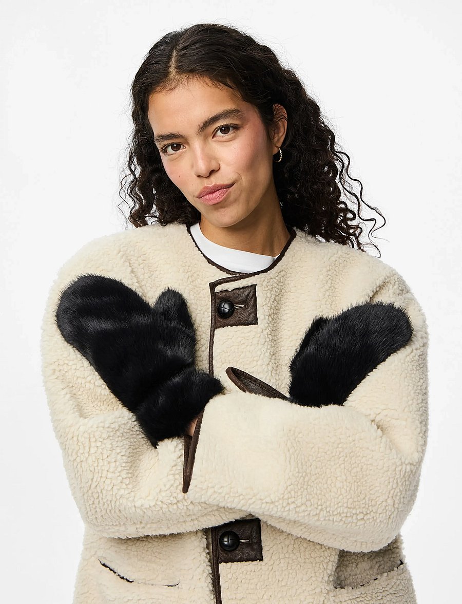 Pieces - PCJUTLANDIA MITTENS BC - luffer - black - 0
