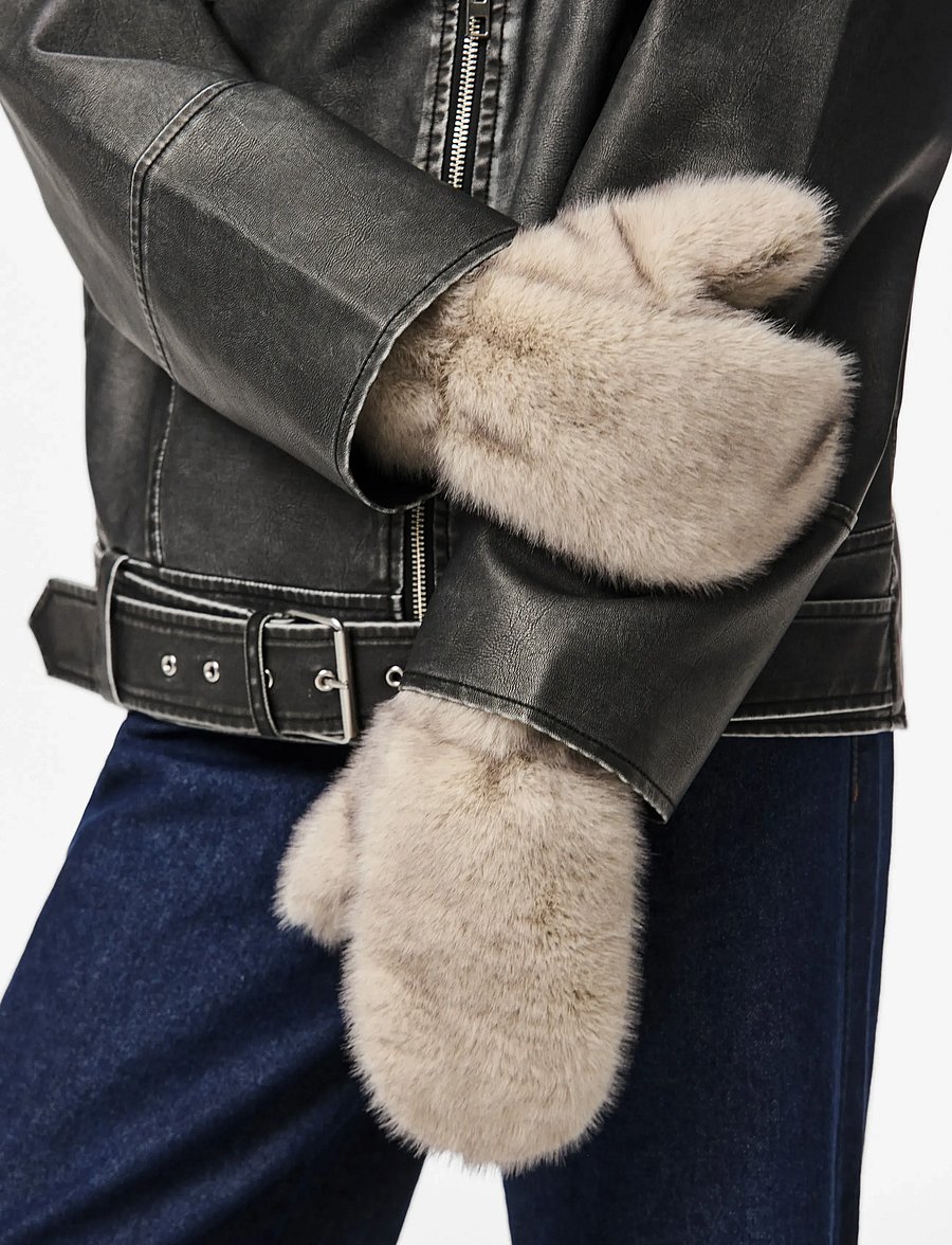 Pieces - PCJUTLANDIA MITTENS BC - labakindad - greige - 0
