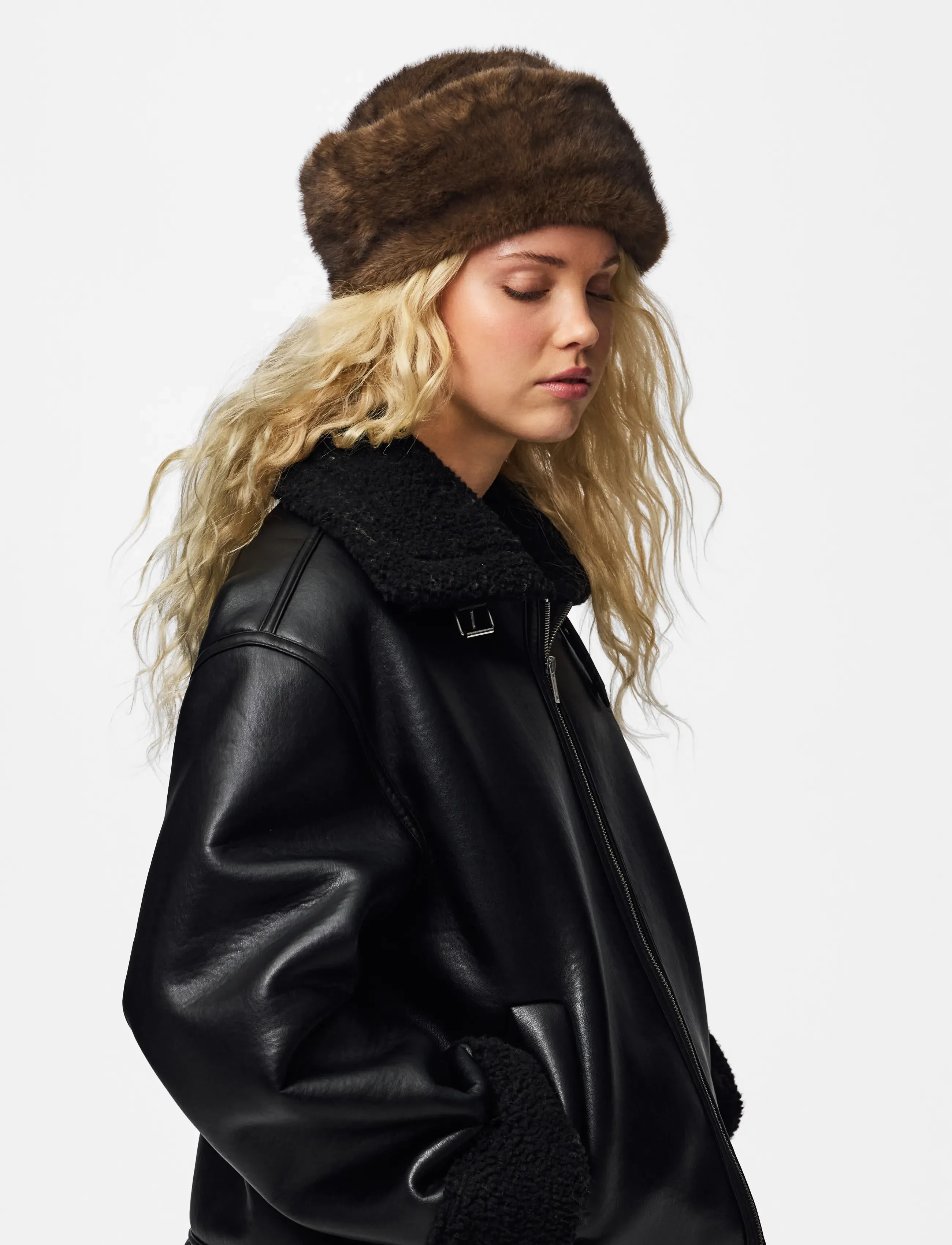 Pieces - PCJUTLANDIA HAT BC - hattar - ganache - 3