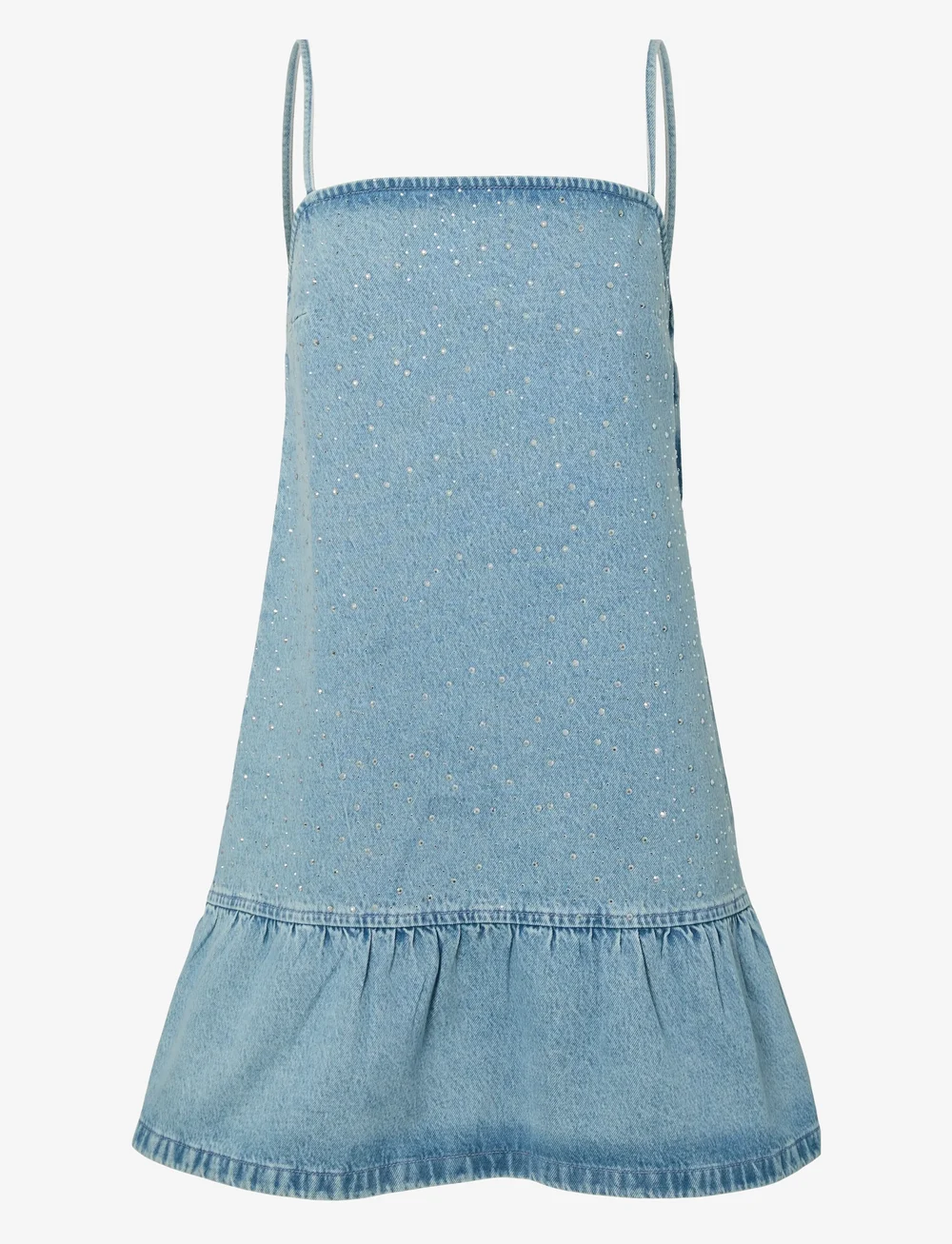 Pieces - PCNOEL SHORT SLIP DENIM DRESS D2D FSY PP - sommarklänningar - light blue denim - 0