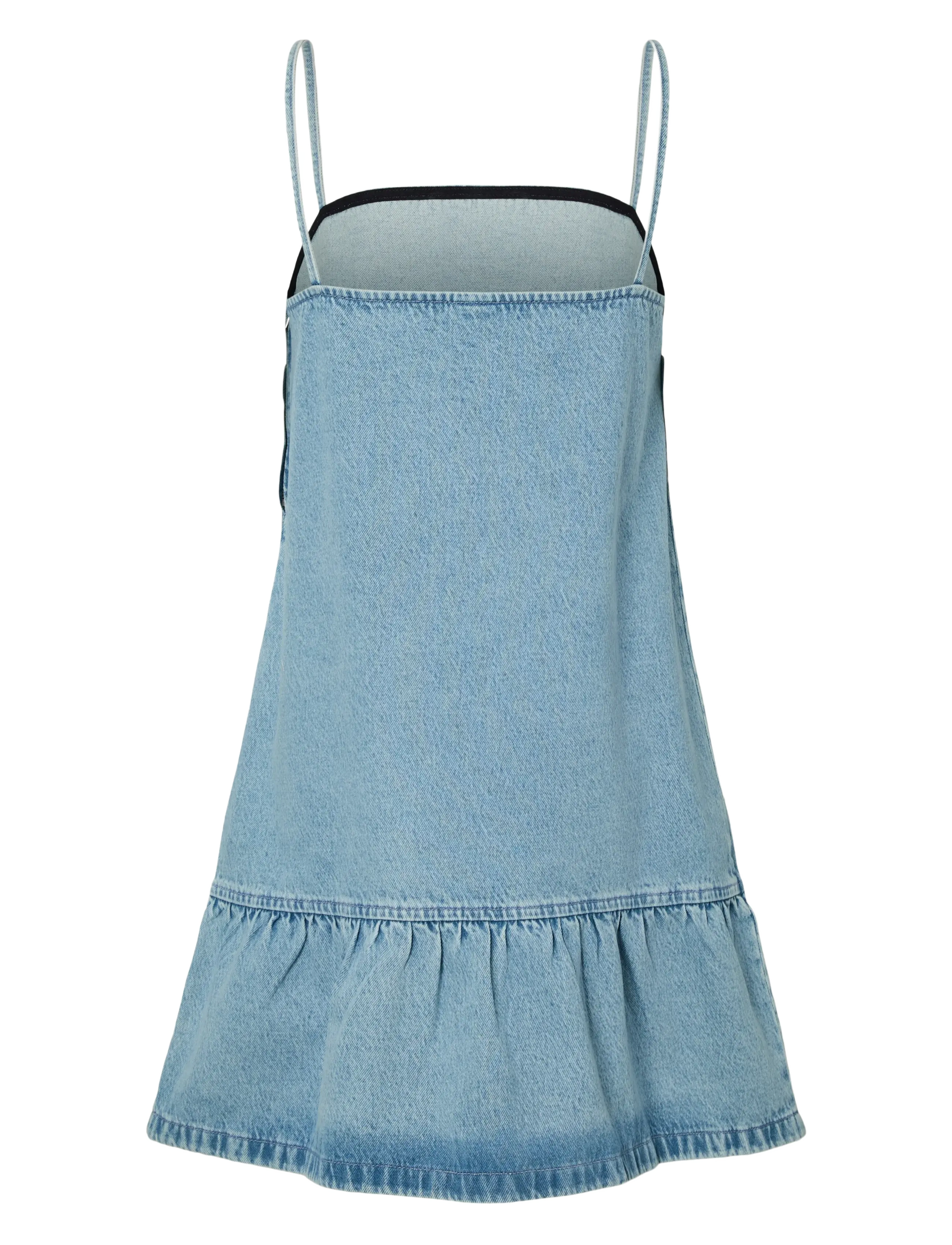 Pieces - PCNOEL SHORT SLIP DENIM DRESS D2D FSY PP - sommerkleider - light blue denim - 1
